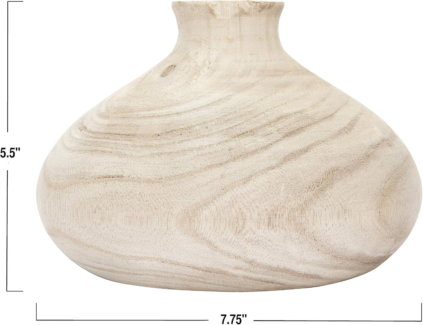 Small Paulownia Wood Vase