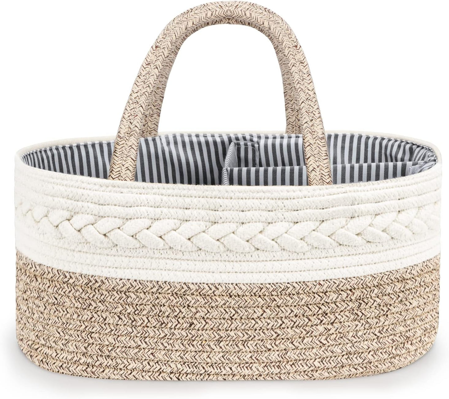 Cotton Rope Baby Gift Basket / Large / Brown