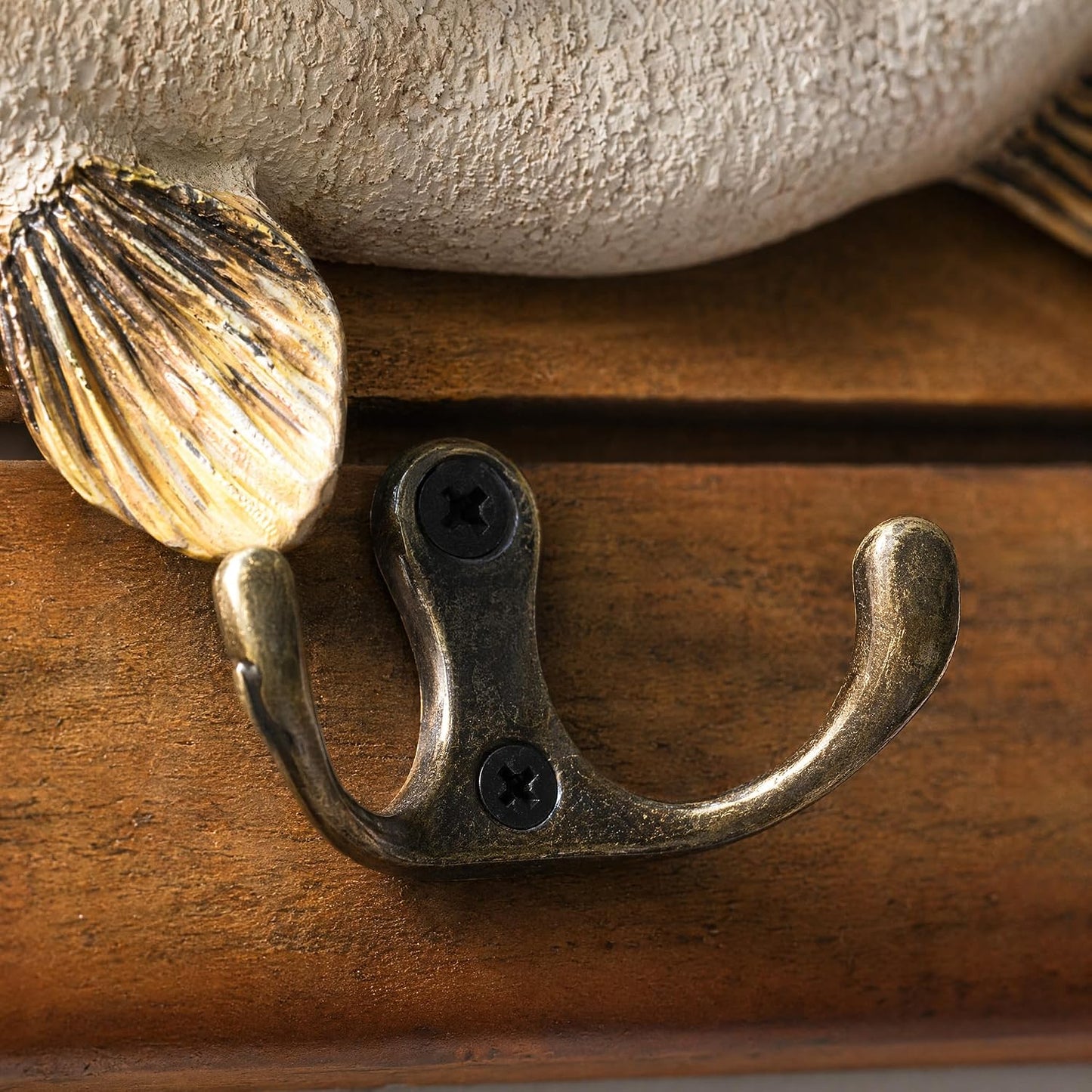 3 Hooks / Mounted Fish Decorative Key Holder and Coat Rack