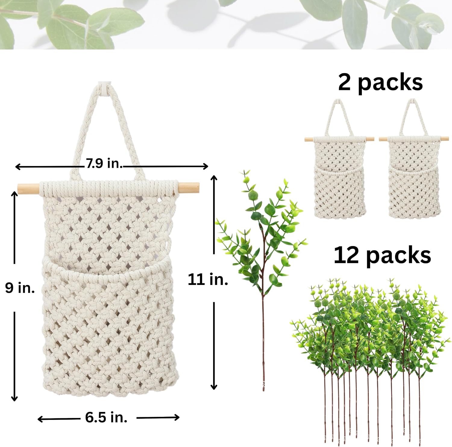 Macrame Plant Hanger / White