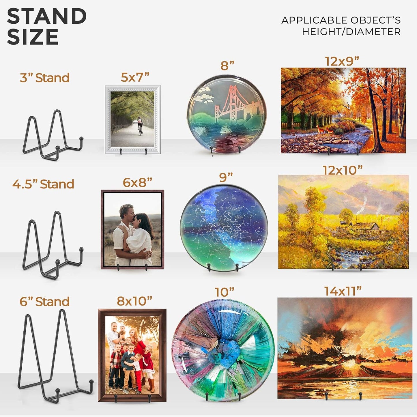 Book / Plate Stands for Display / 4.5 Inch / Set of 3
