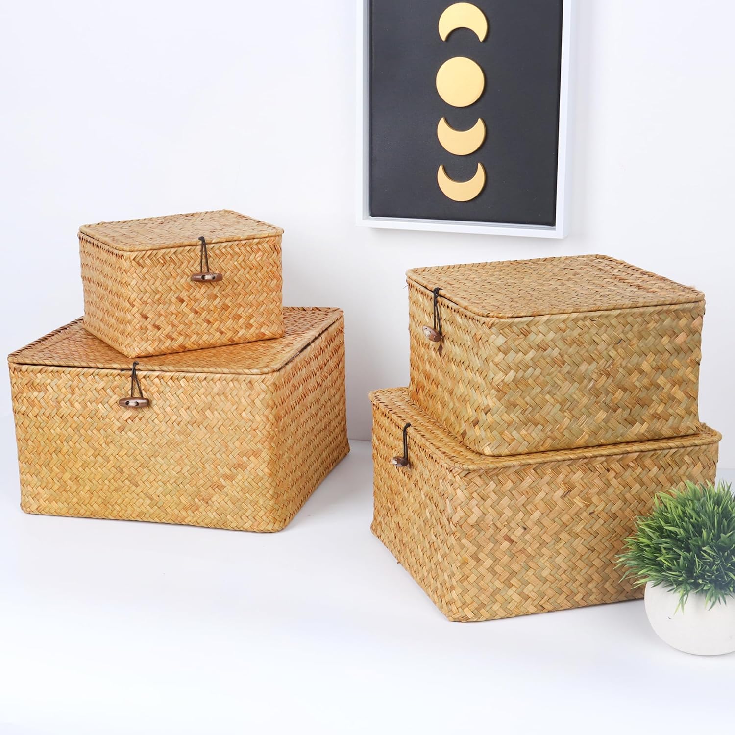 Wicker Shelf Baskets / Medium / Natural
