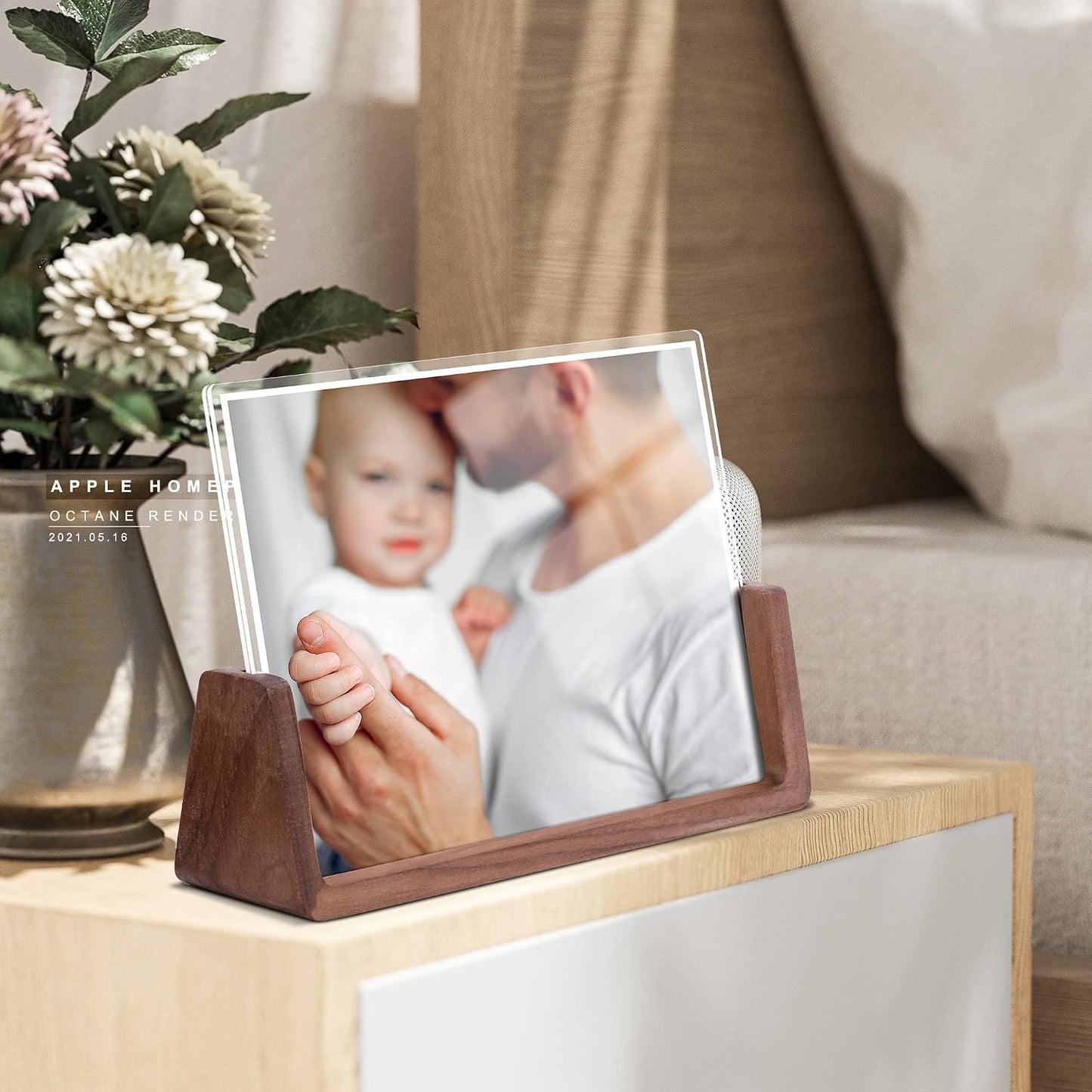 Solid Rustic Wooden Photo Frames / Horizontal / 5 x 7