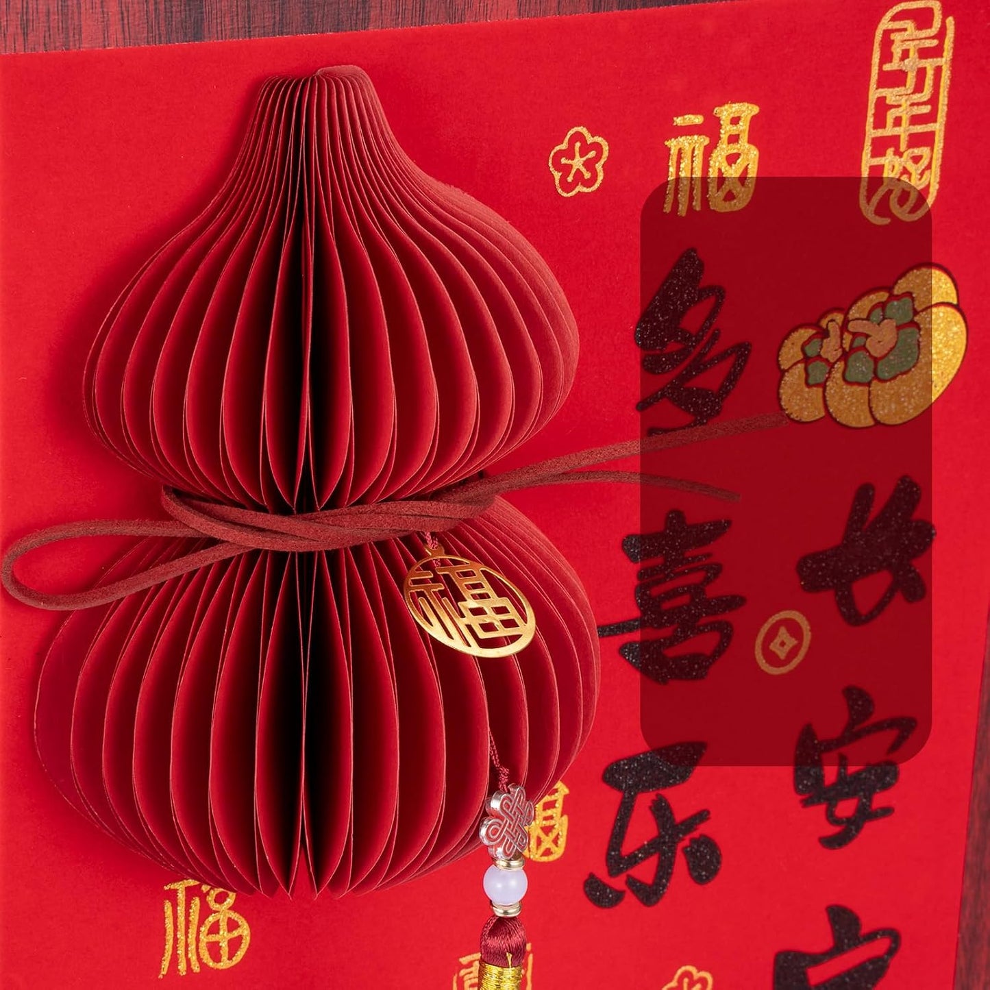 2026 Chinese New Year Decorations Wooden God of Wealth Hanging Ornament