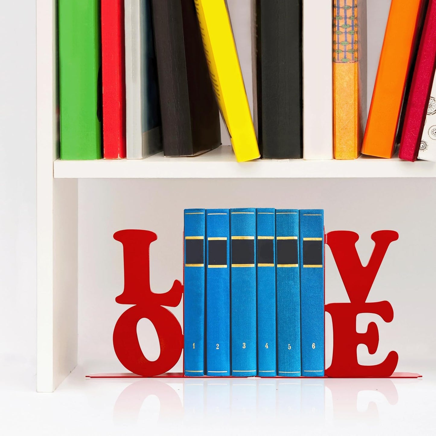 Love Decor Metal Bookends / Red Love