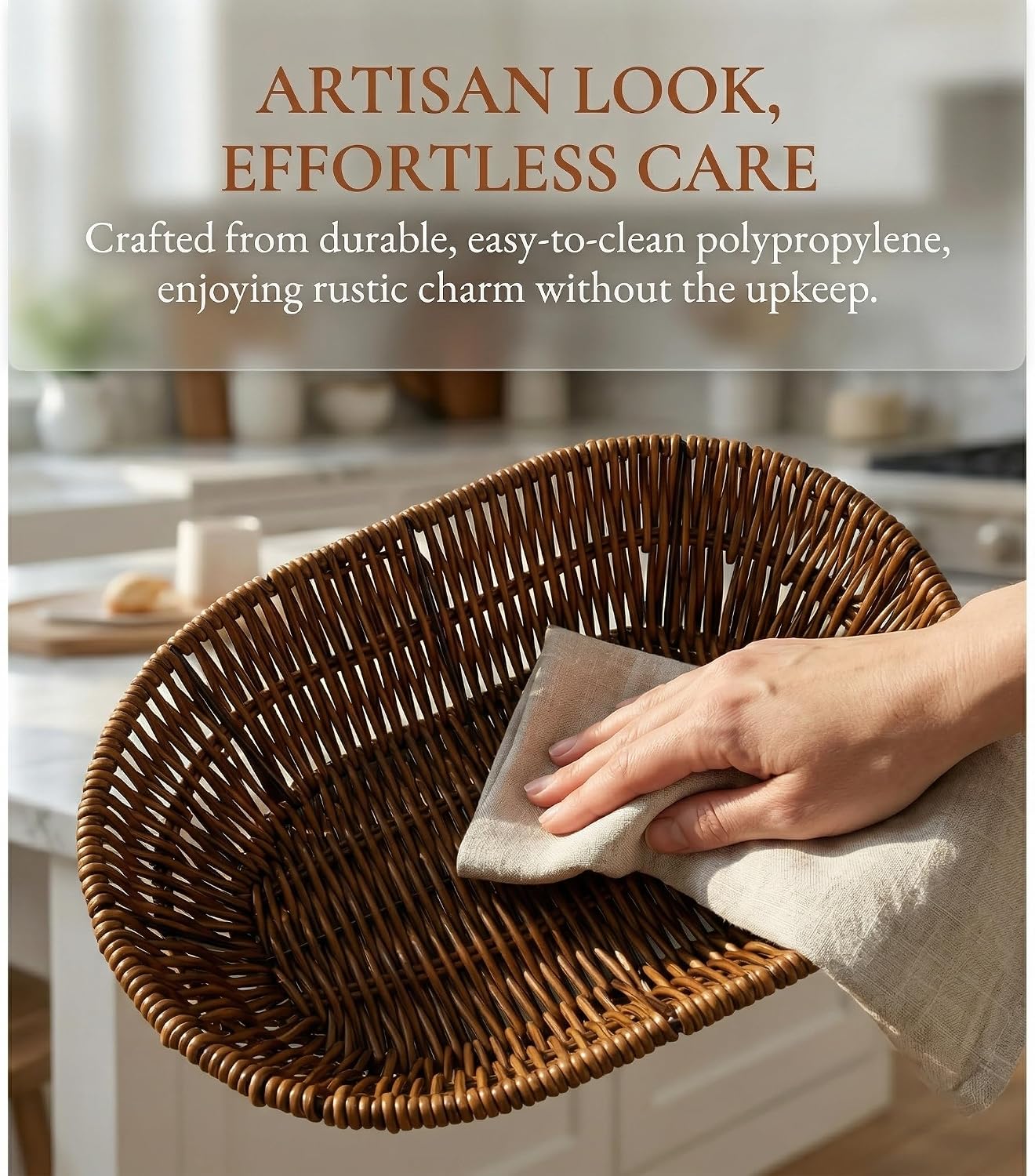 Wicker Bread Baskets / 11 Inch / Set of 2