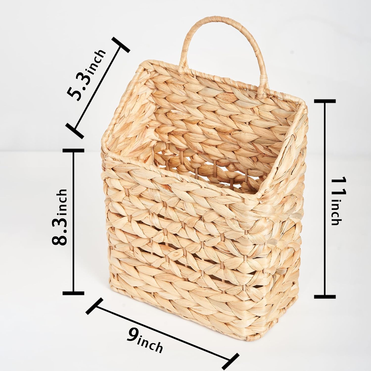 Outdoor Farmhouse Front Door Organizer for Plants Flowers Mail / Natural 11"H / Set of 11