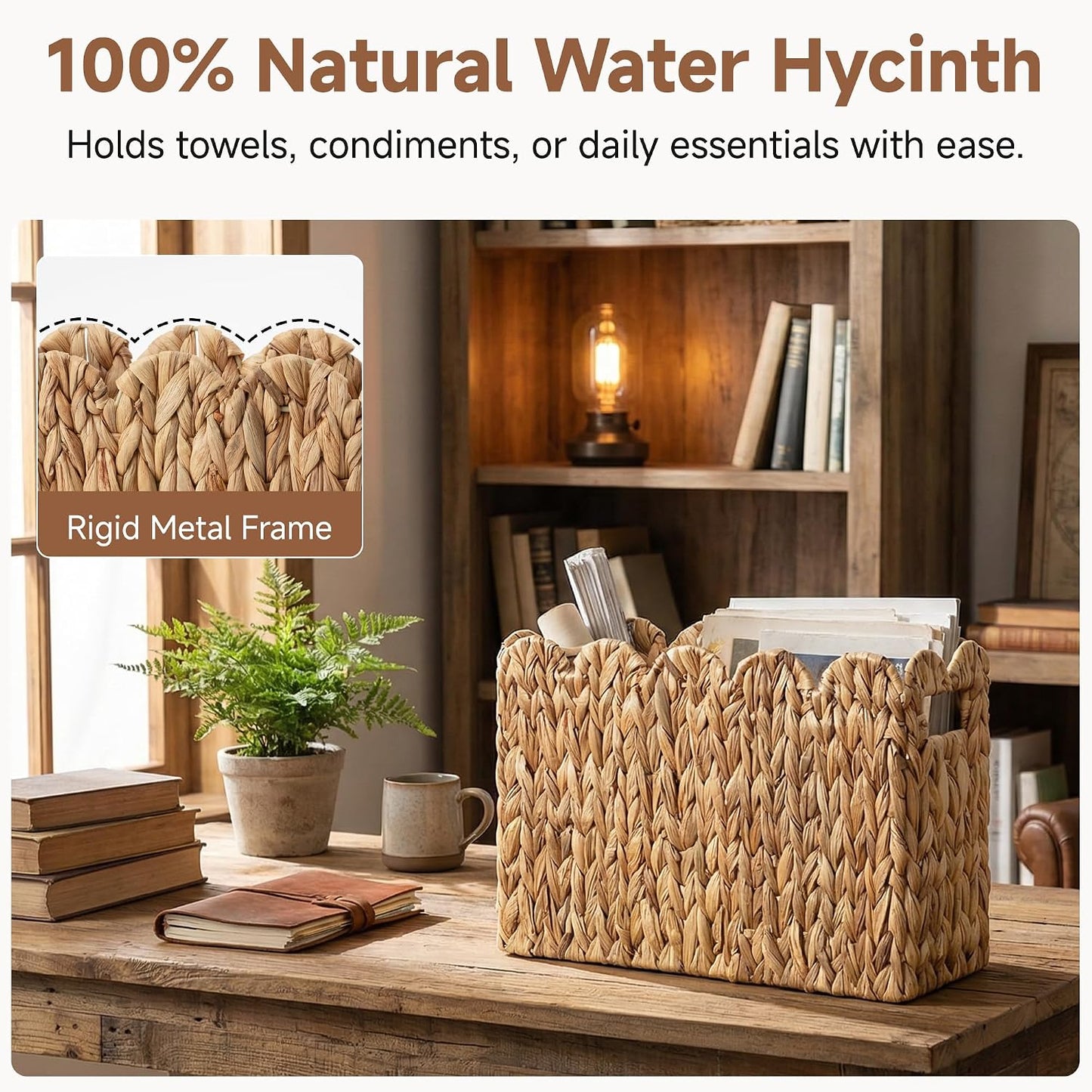 Magazine Wicker Basket / Natural