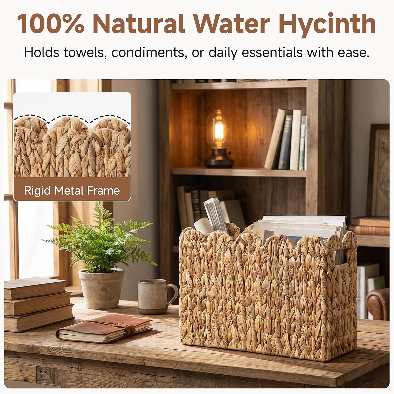 Magazine Wicker Basket / Natural