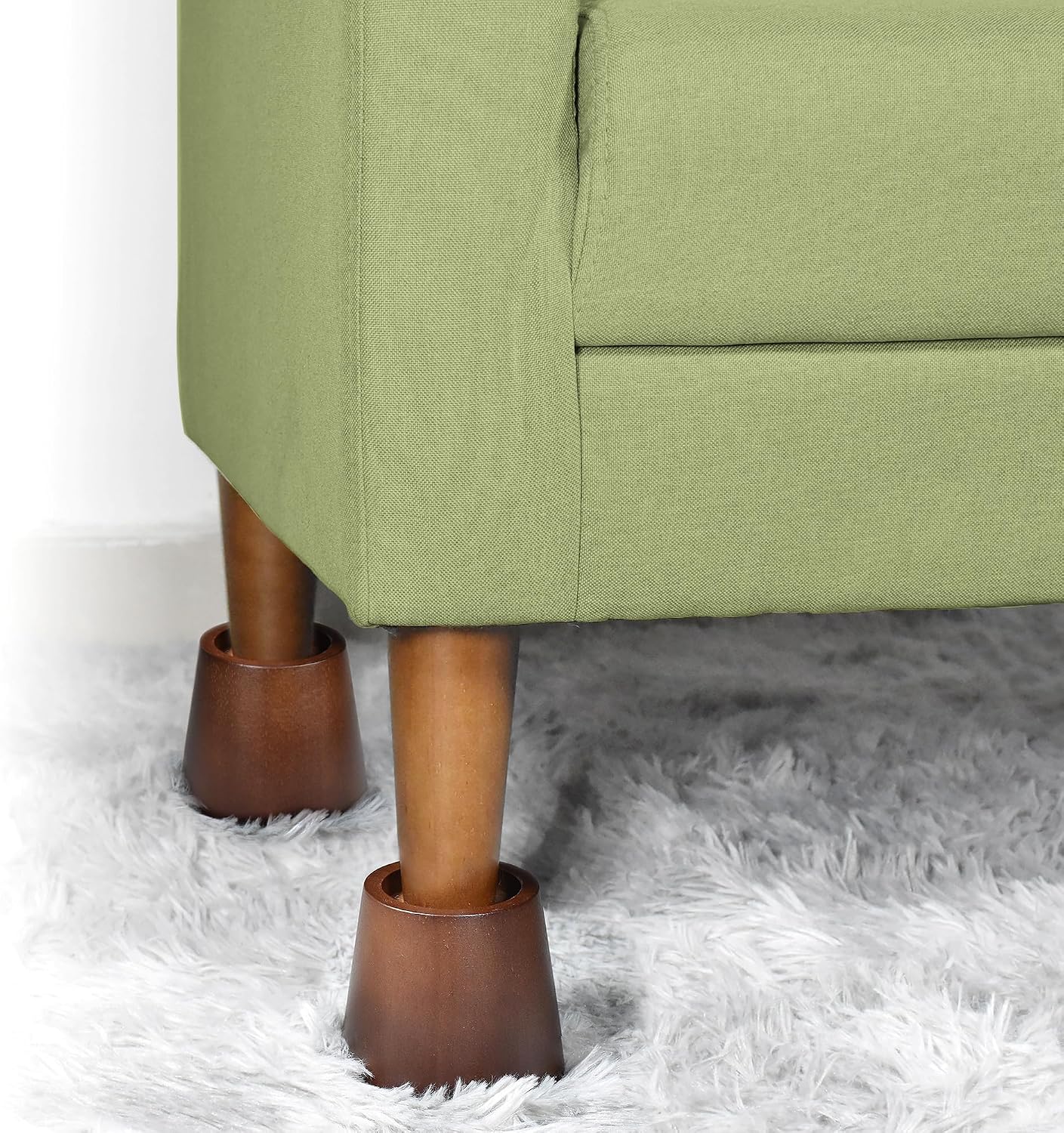 Wooden Bed Risers 3 Inch Round Furniture Risers Set of 6, Heavy Duty Wood Bed Lifts Risers for Bed Frame, Table, Sofa