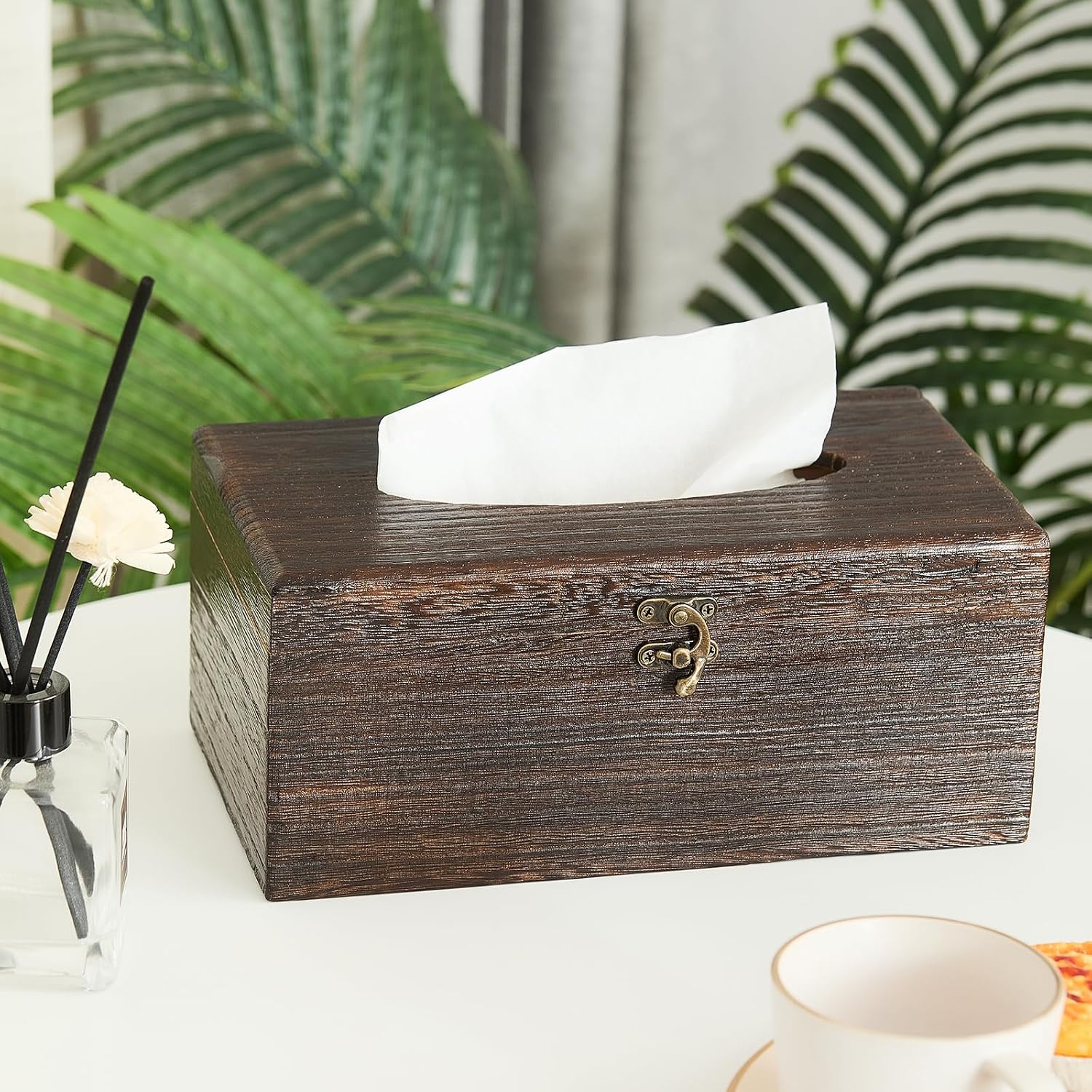Decorative Wooden Tissue Box Cover / Rectangular