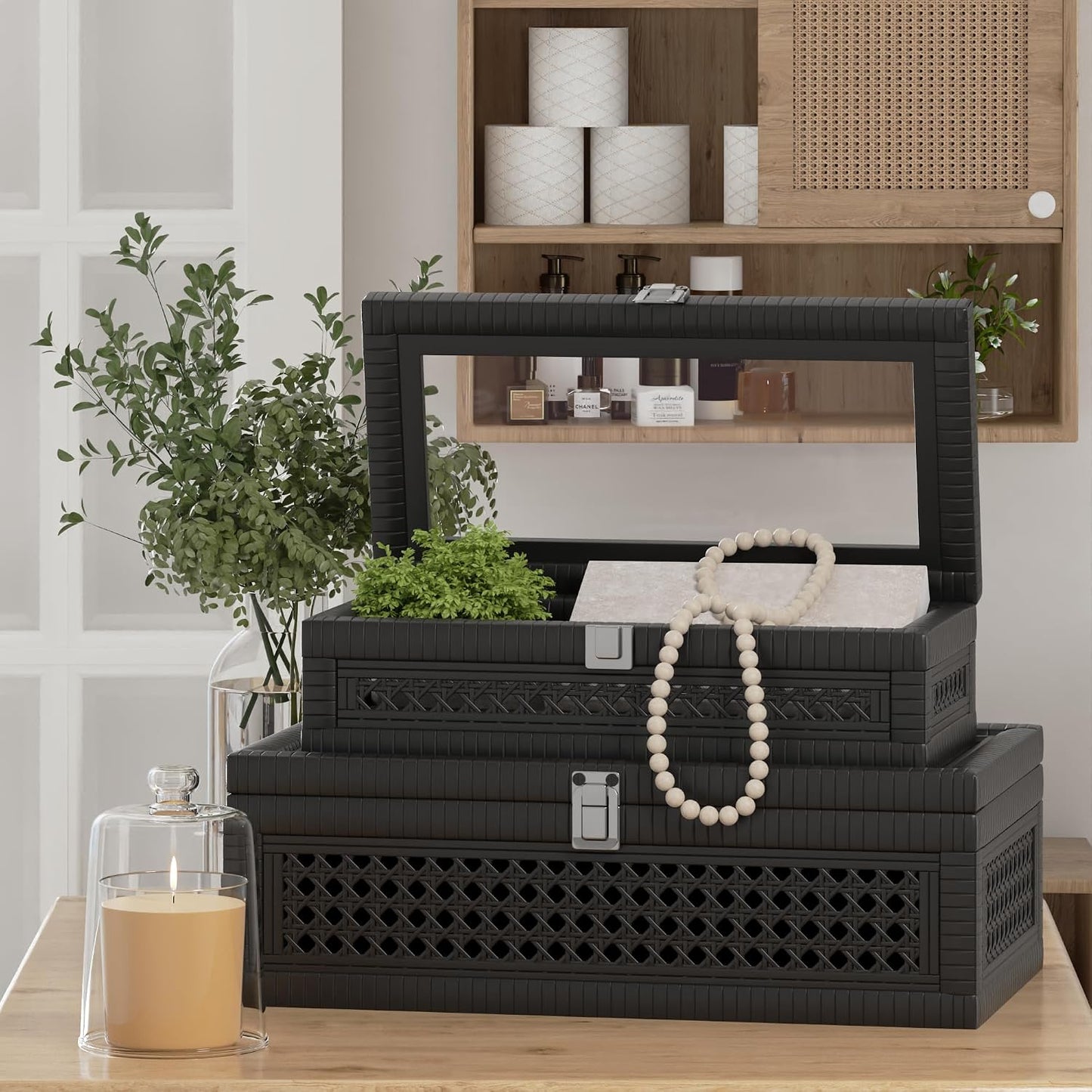 Boho Display Boxes / Profound Black / Set of 2