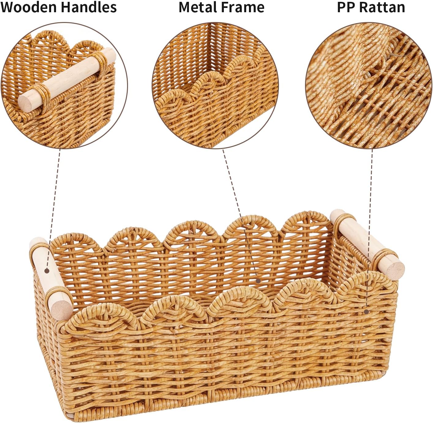 Scalloped Decorative Basket / Set of 2