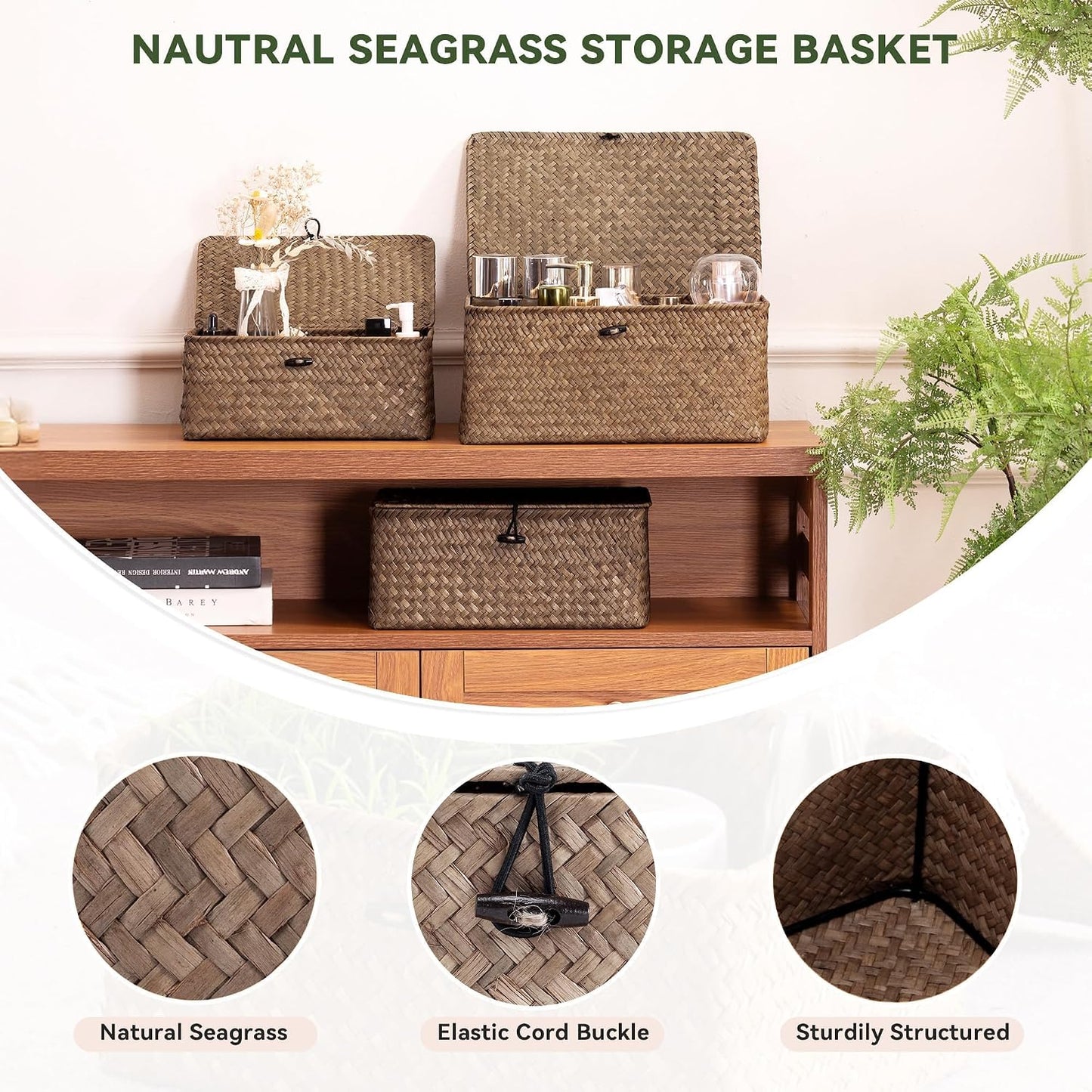 Seagrass Storage Baskets / Coffee* / Set of 3