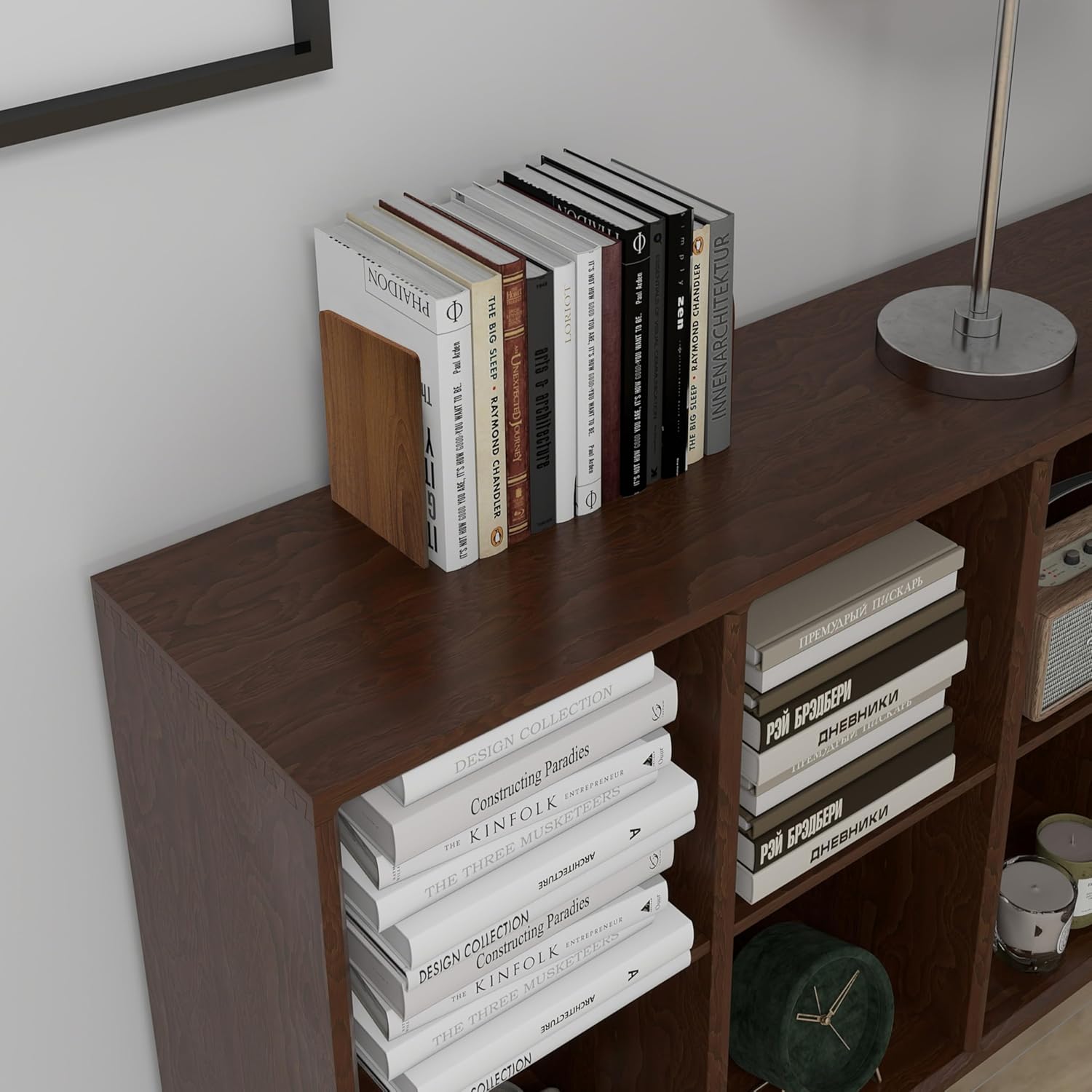 Walnut Wood Book Ends / 3 Pairs-square