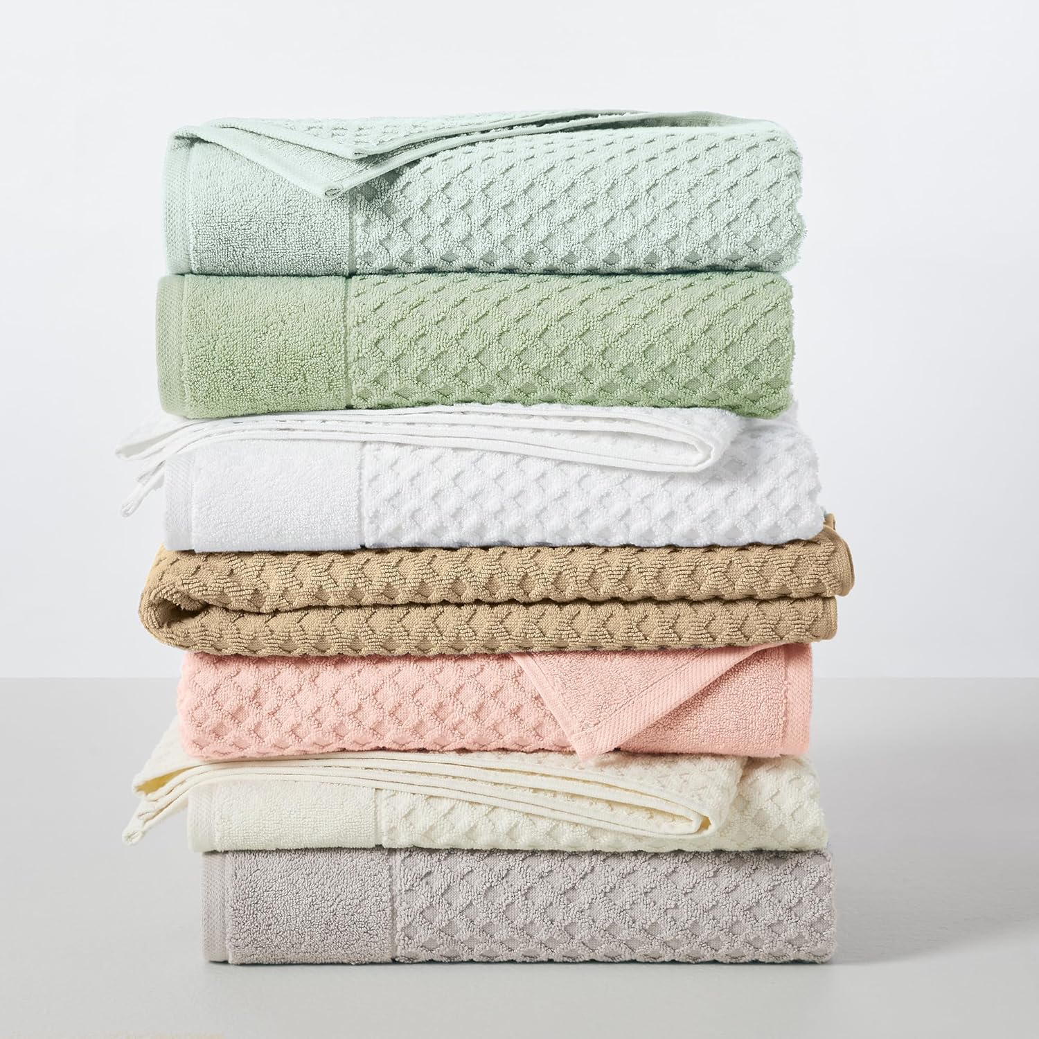 Great Bay Home Bath Towels - 100% Cotton 4 Pack 54x27 Bath Towel Set - Absorbent, Durable, Quick-Dry Towels for