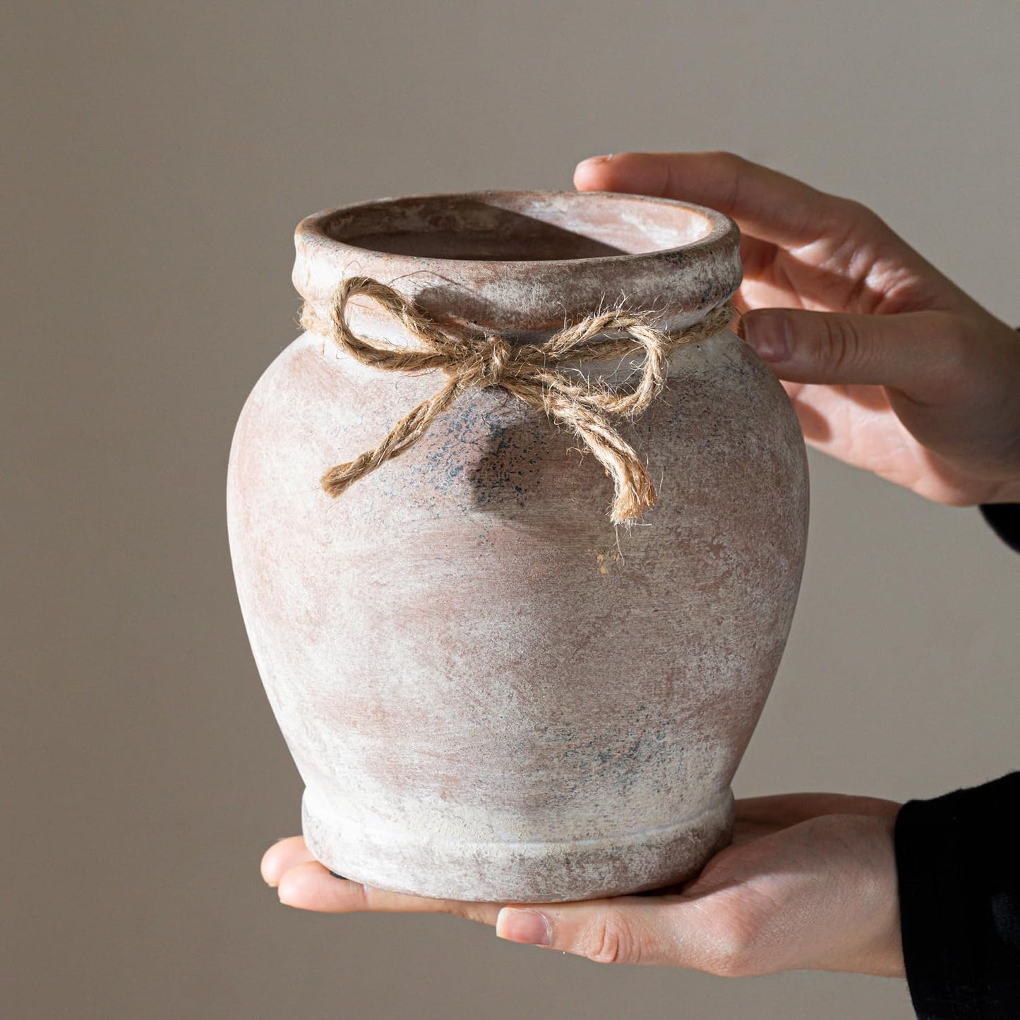 small decorative vase for farmhouse home / Terracotta / 6.5 Inch