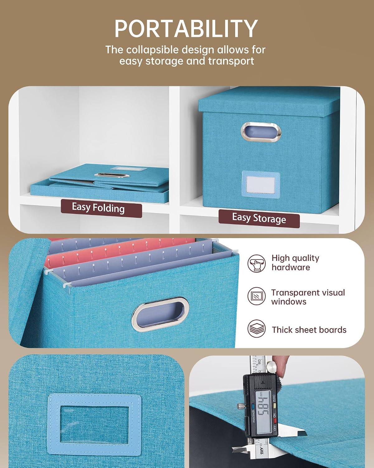File Organizer / Hanging File Organizer / Calamine Blue+cobalt Green