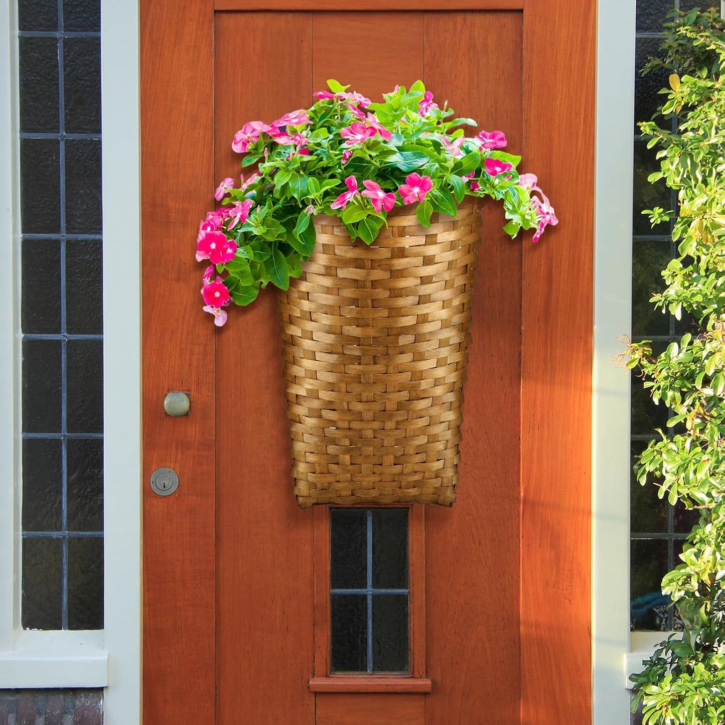 Front Door Basket Woven Wall Hanging Basket Hanging Storage Decor Farmhouse Decor / 15.5 x 10 x 7.5