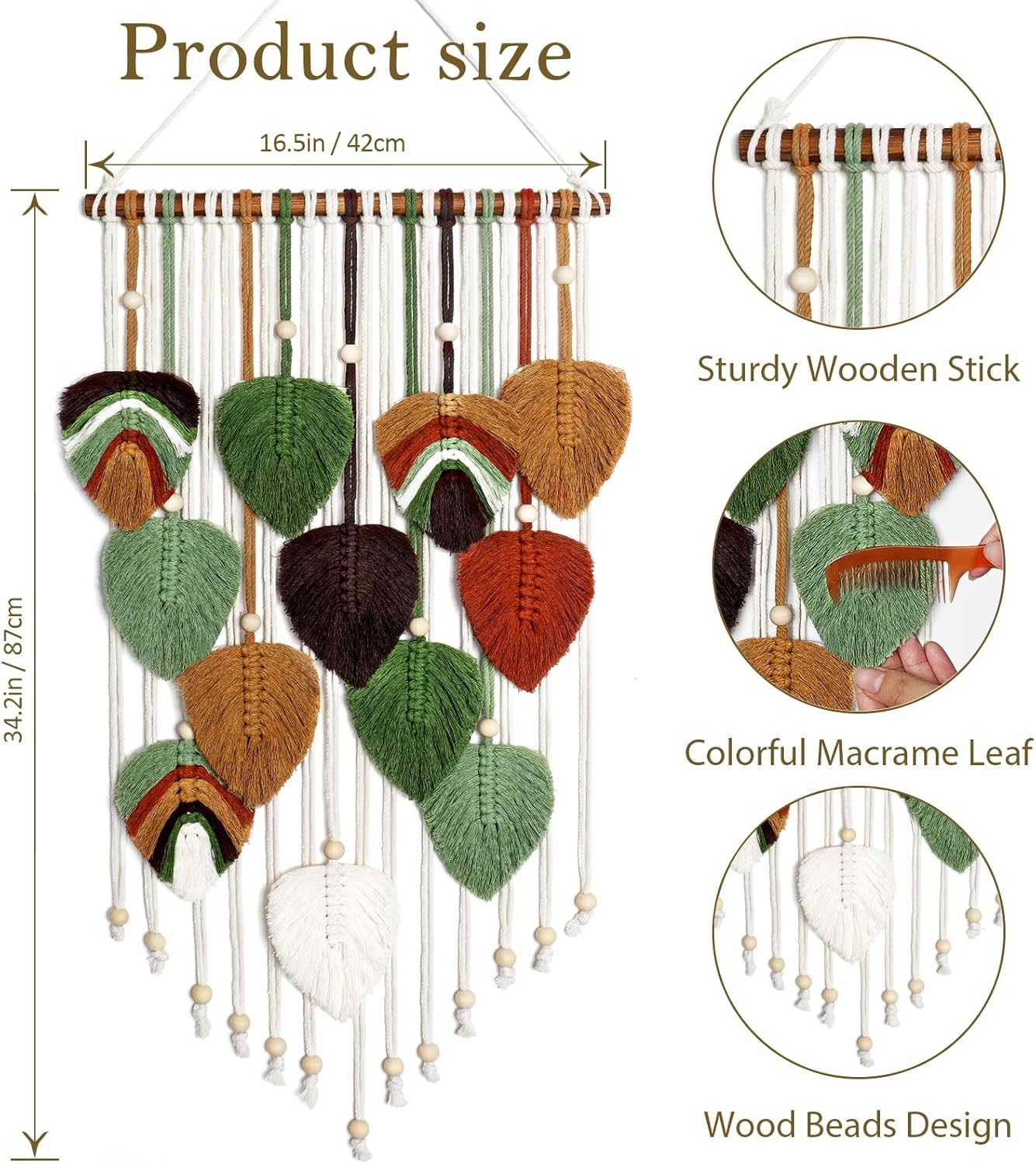 Macrame Wall Hanging Boho Woven Tapestry