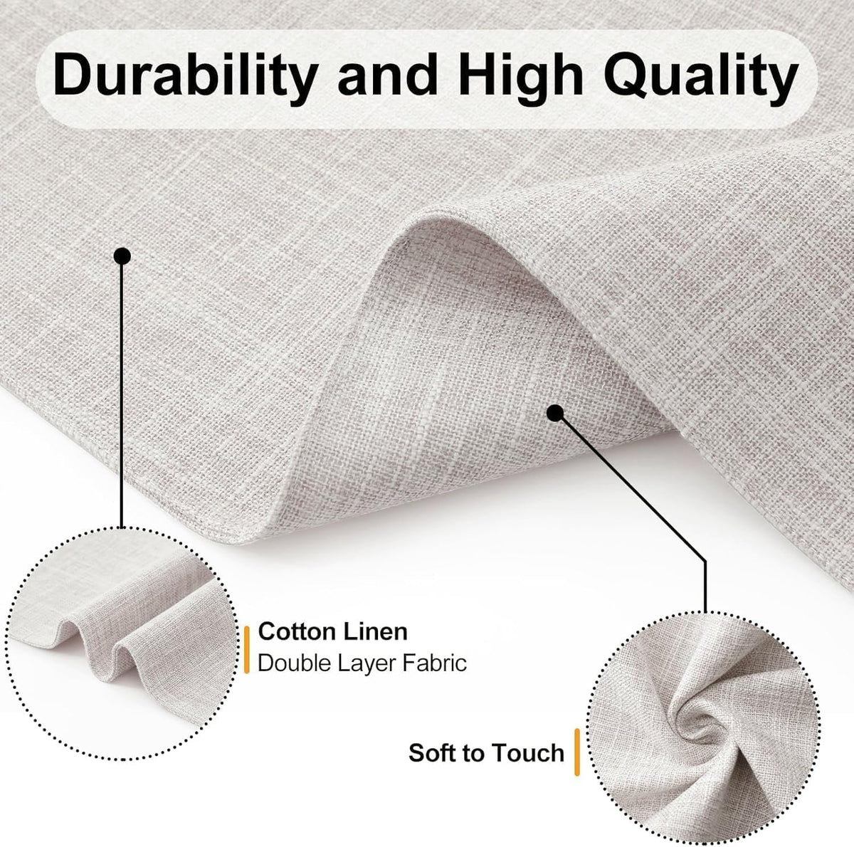 Homaxy Cloths Placemats for Dining Table Set of 12, 13" x 19", Beige | Heat Resistant, Washable, Cotton Linen Blend