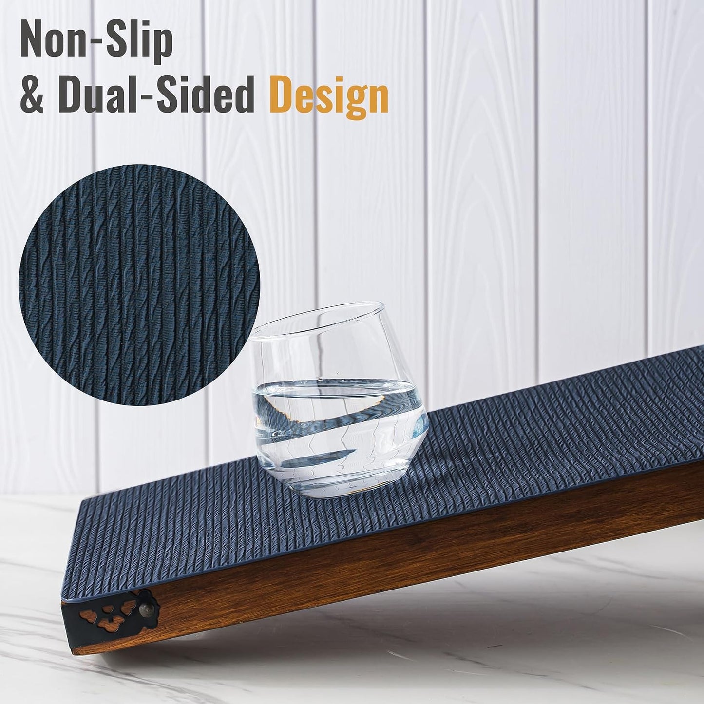 Jovono Faux Leather Placemats Set of 8, Waterproof Washable Table Mats, Easy-Clean Heat Resistant Kitchen Vinyl Place