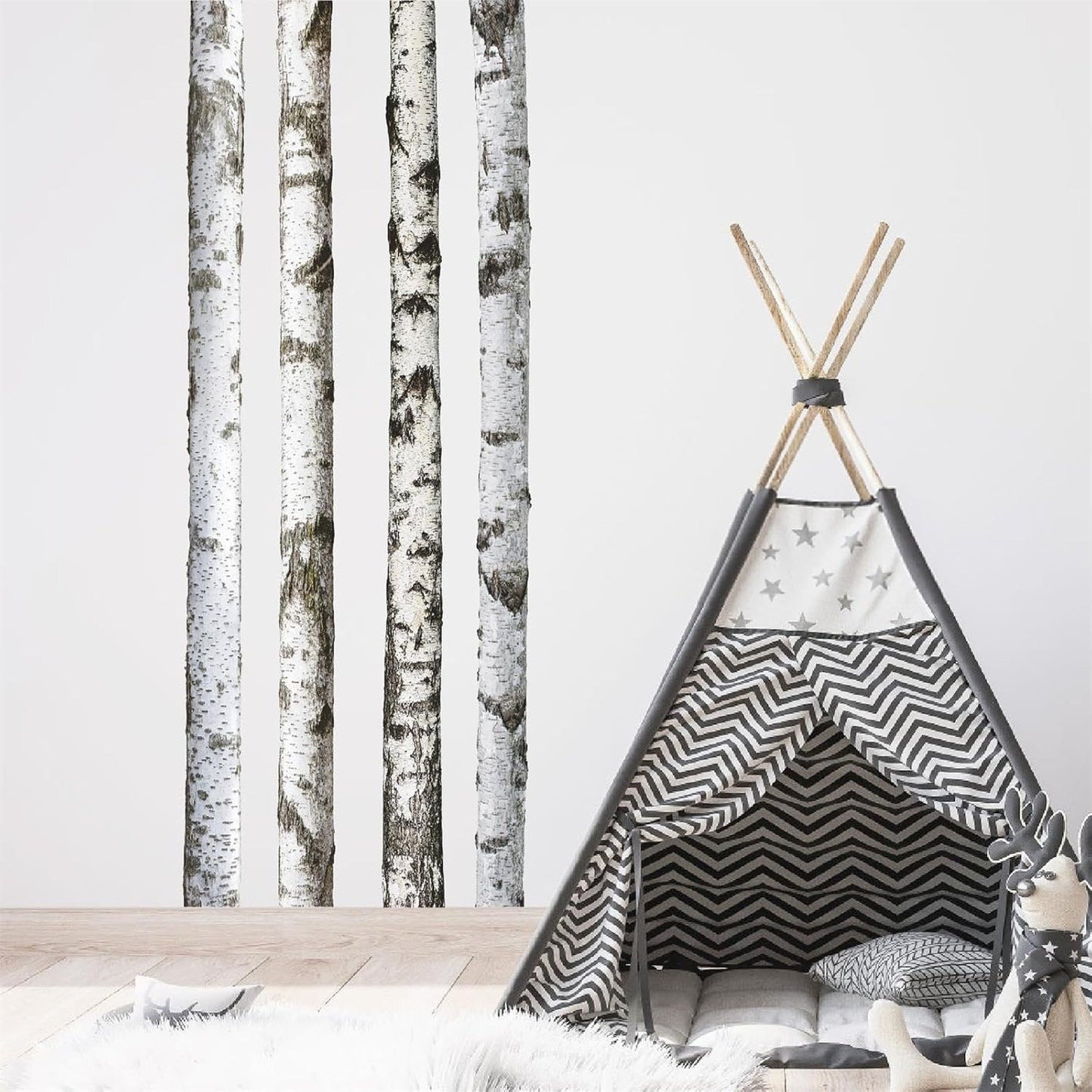 Large Wall Decal Nature Tree Wall Stickers Peel and Stick Large Tree Wall Decals Forest / Birch Tree