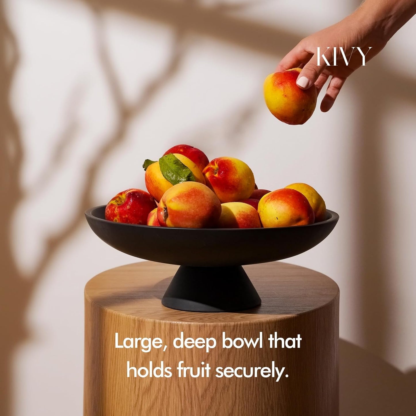 Modern Key Bowl for Entryway / Black / Pedestal