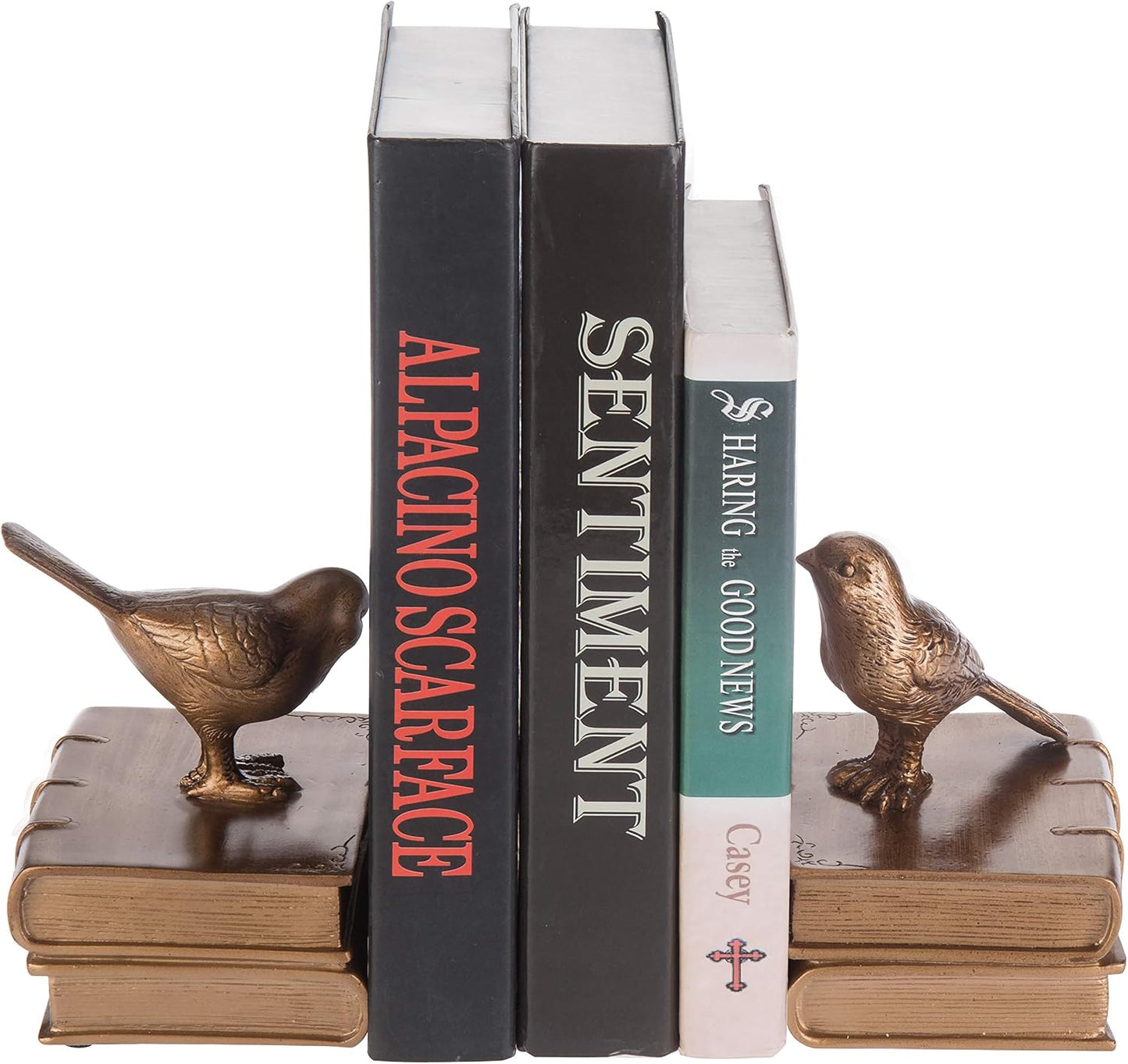 Vintage Resin Bookends / Gold