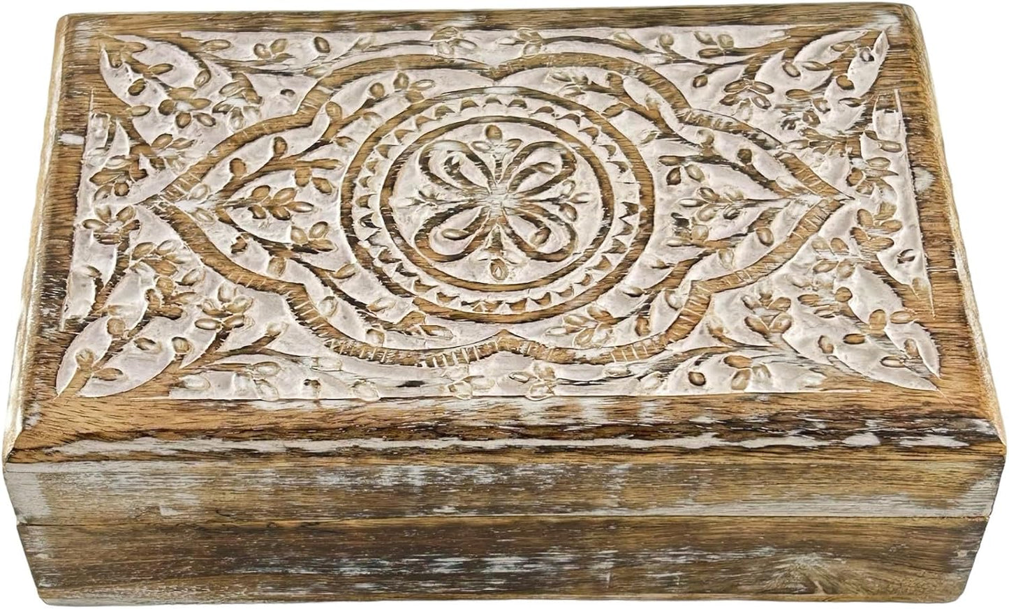 Wooden Mini Jewellery Box Floral Design-Trinket Box for Ladies-Jewellery Storage / Butterfly