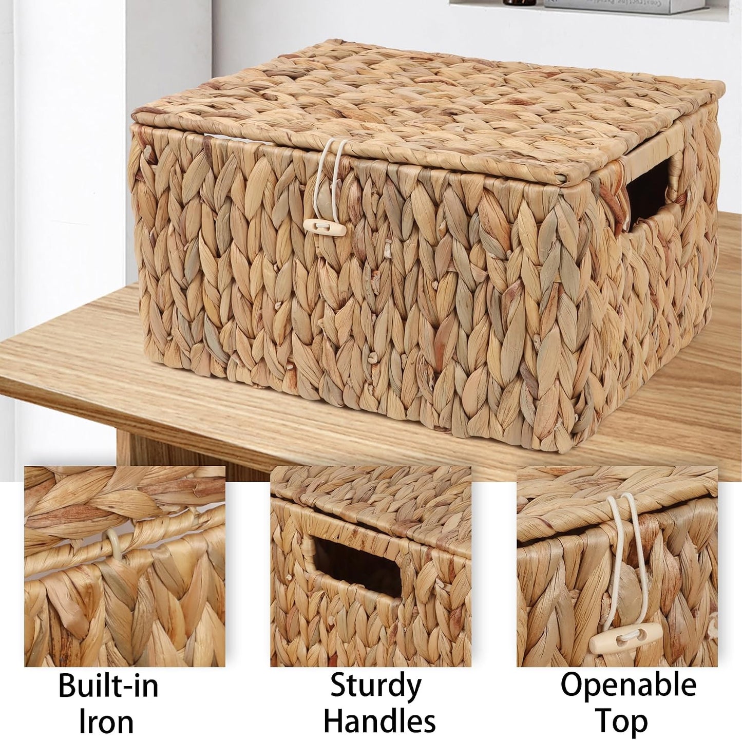 Wicker Shelf Baskets / Natural / Small