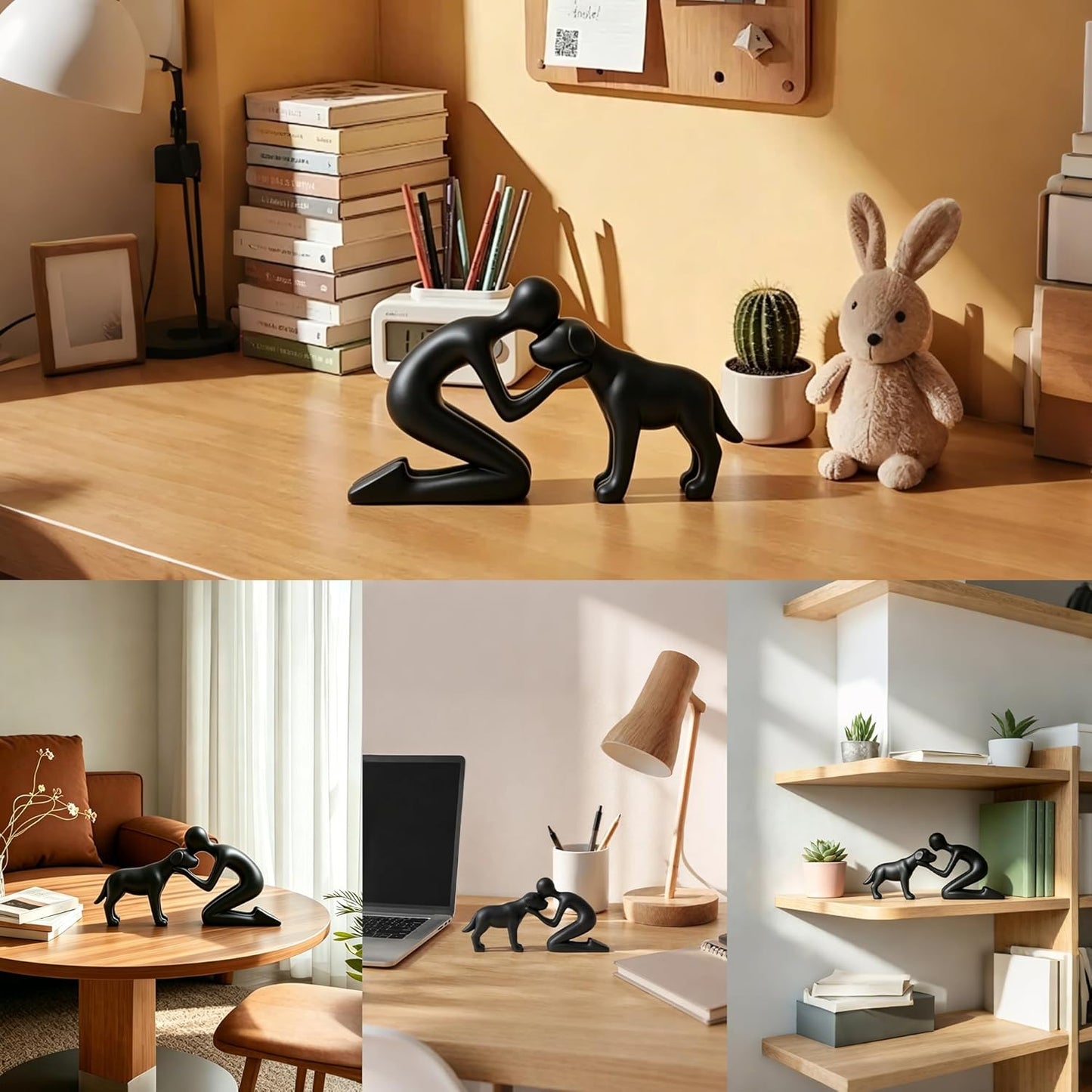 Pet Statues Decorations / Black