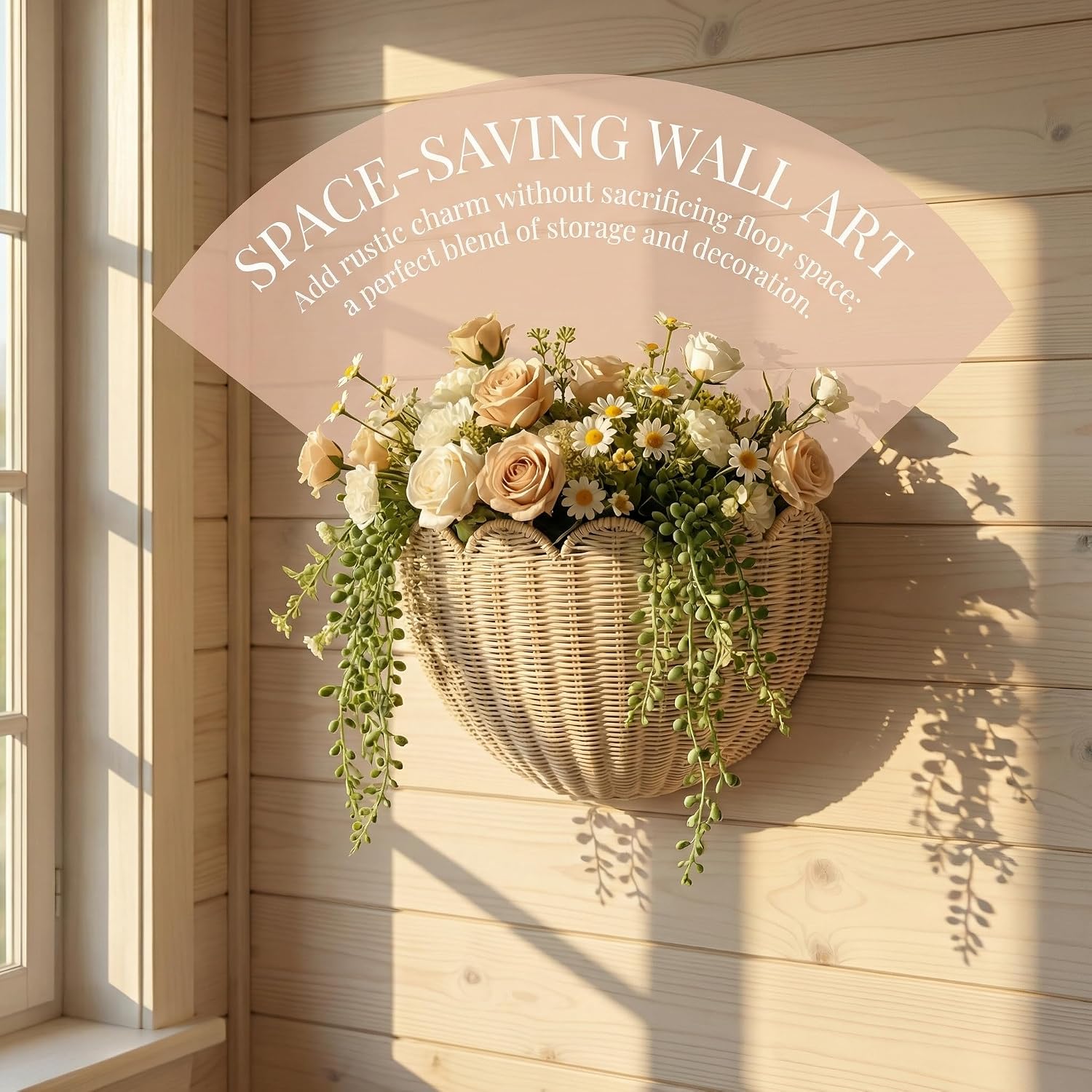 woven wall baskets / 16 x 10 x 7 / Set of 2