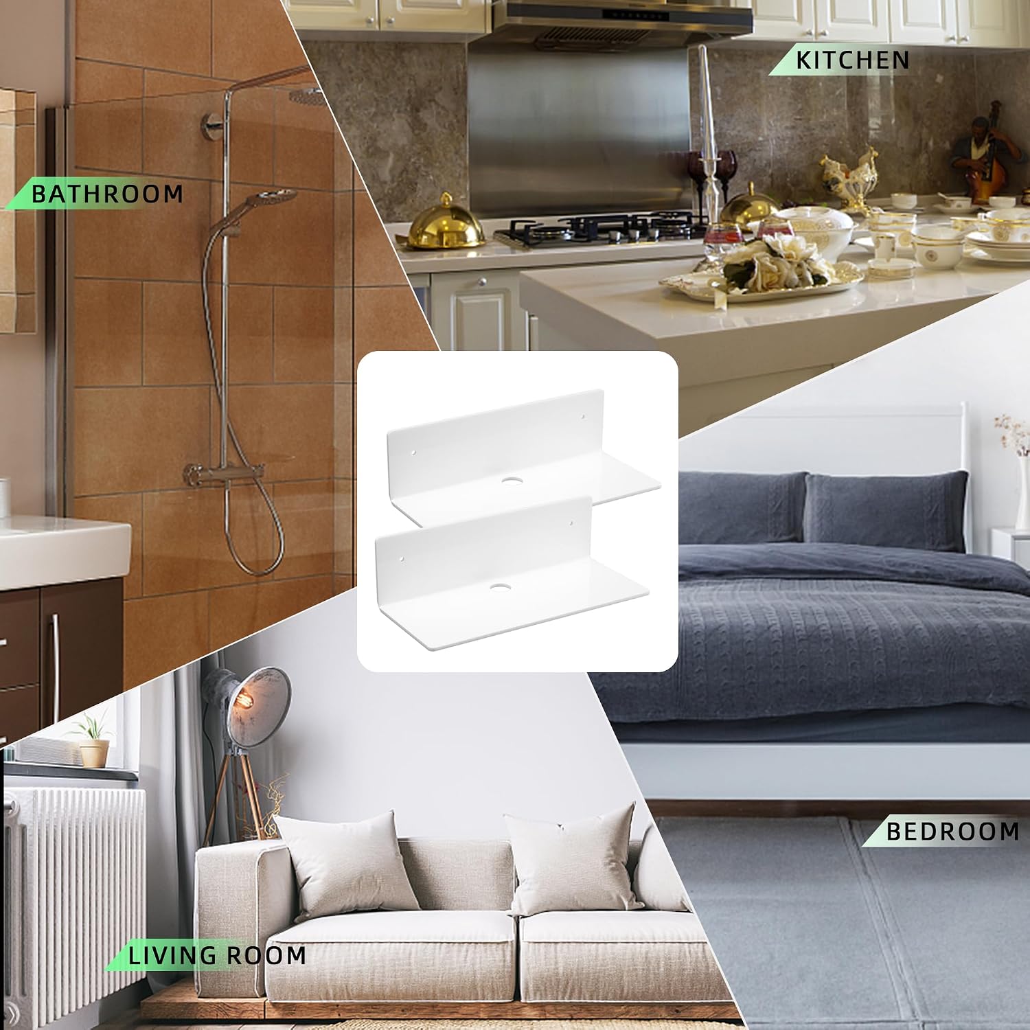 7x9 Inch Transparent Acrylic Shelf with Ventilated Base - Ideal for Routers, Speakers, Cameras & Small Electronic