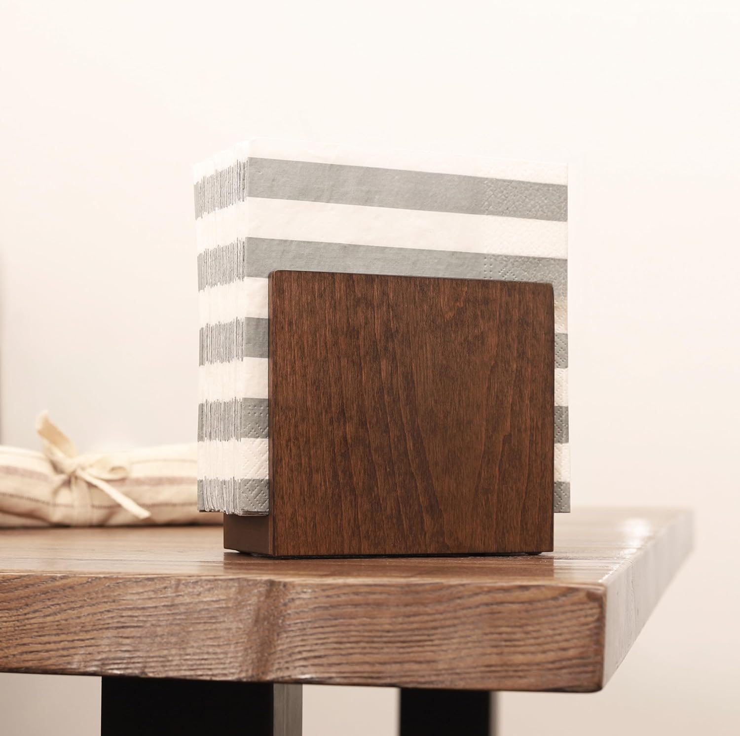 Wooden Farmhouse Napkin Holders / Brown
