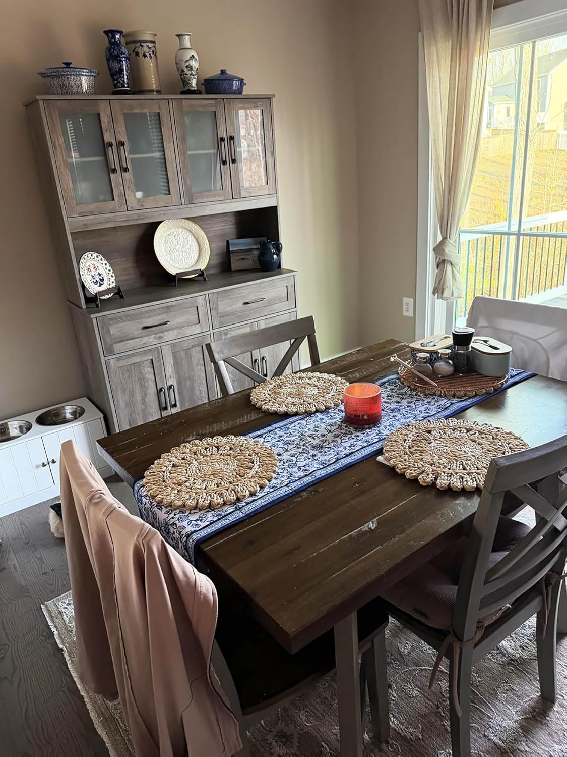 Boho Woven Rattan Table Mats / Natural / Set of 6