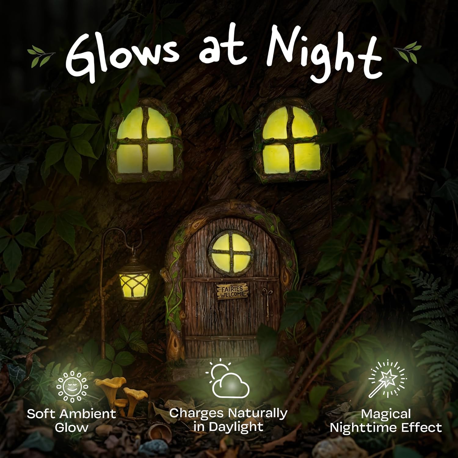 Fairy Doors for Trees / Pixie - Fairy Door and 2 Windows
