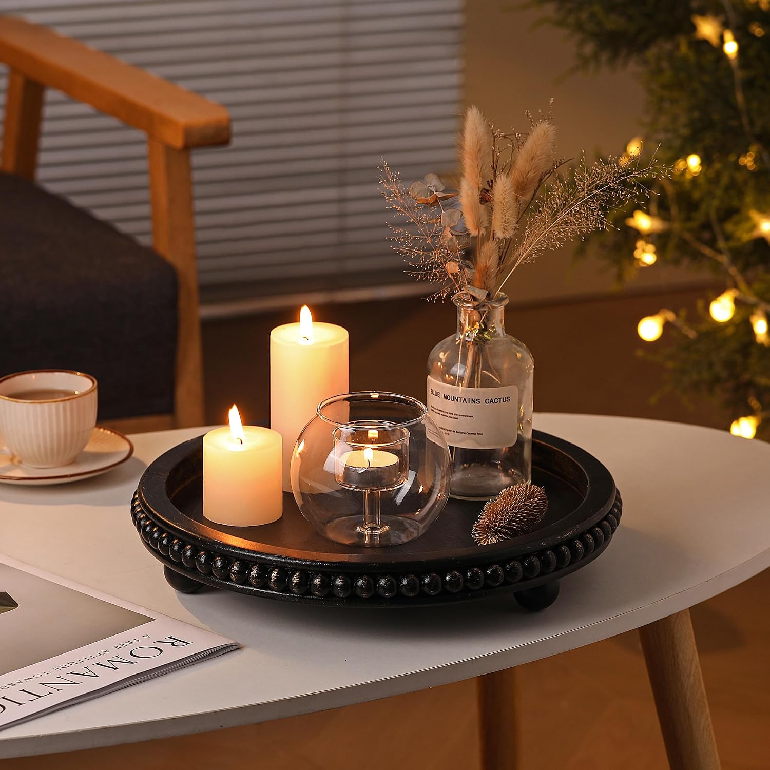 Wooden Decorative Tray / Black