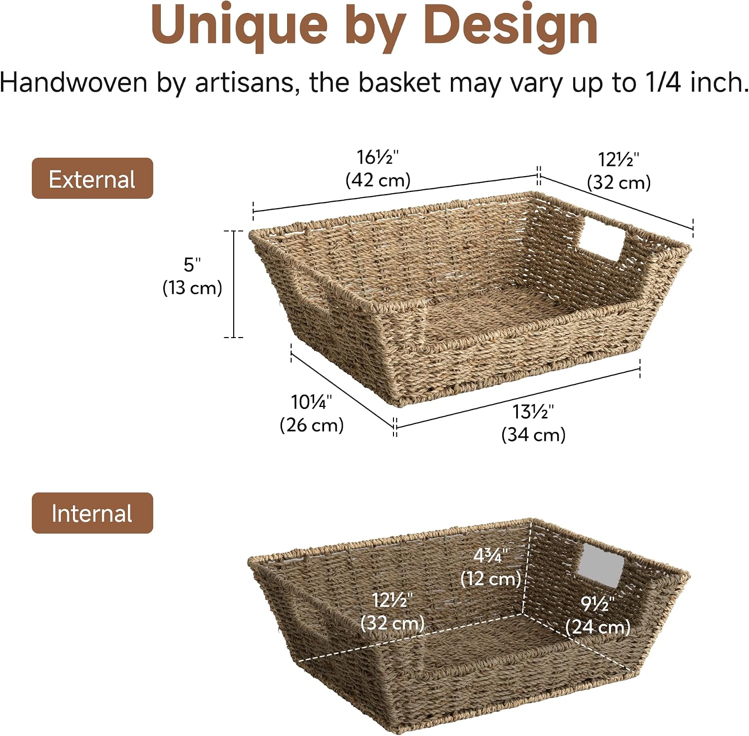 Seagrass Baskets for Organizing / Natural