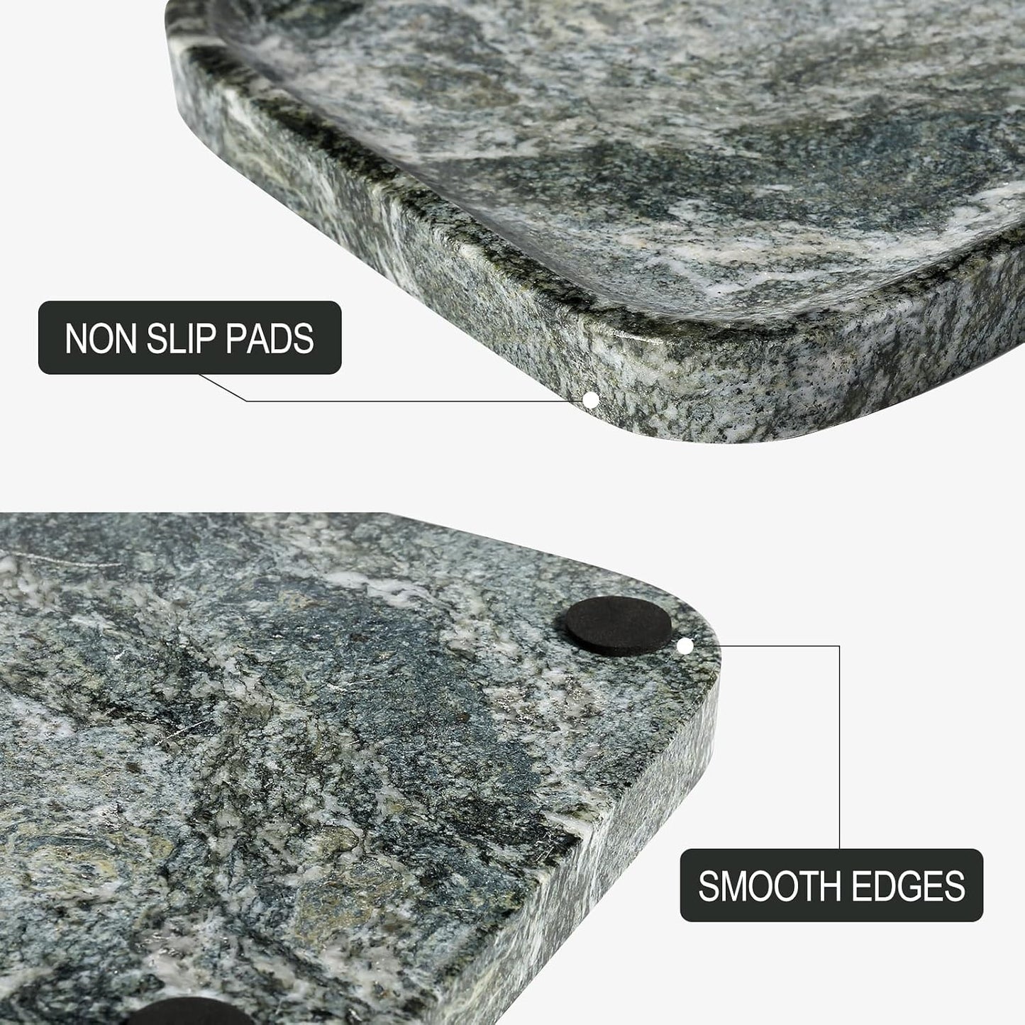 Marble Tray / Marble Catchall Trays / Indian Green / 12 x 8