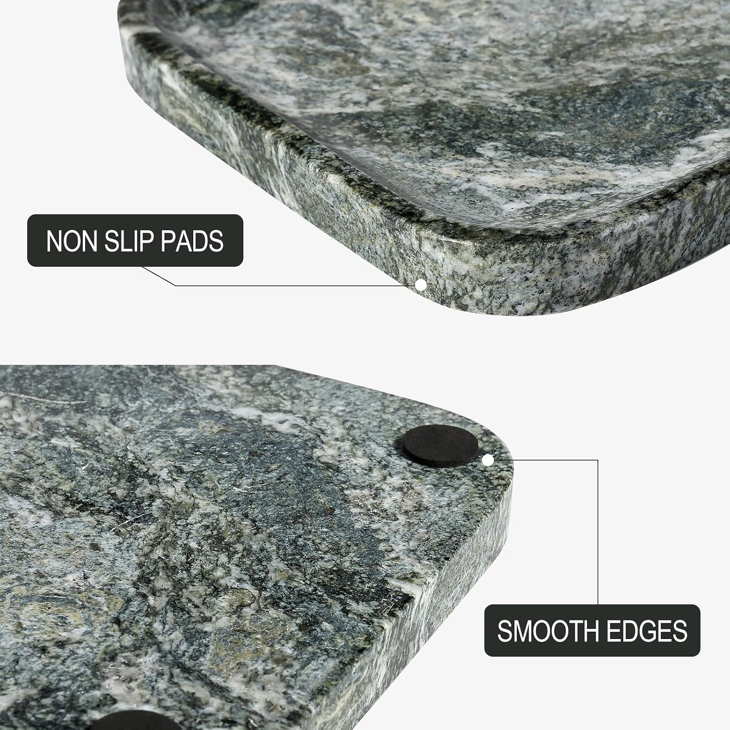Marble Tray / Marble Catchall Trays / Indian Green / 12 x 8