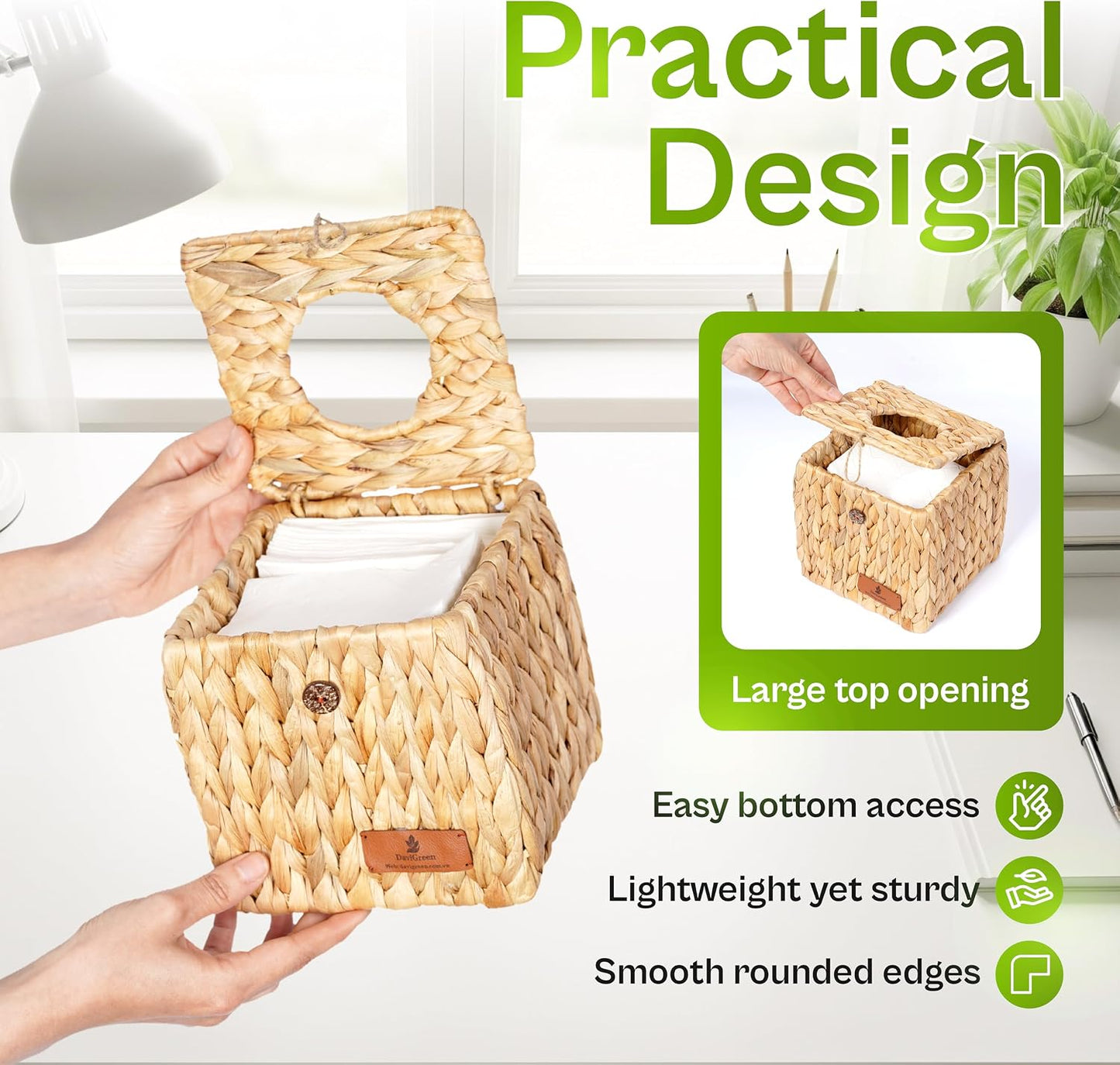 Tissue Box Cover Square / 5.9 In