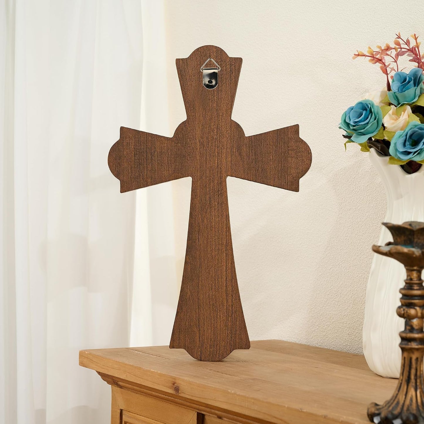 Wooden Wall Cross / 10"L x 6"W / 10 Inch