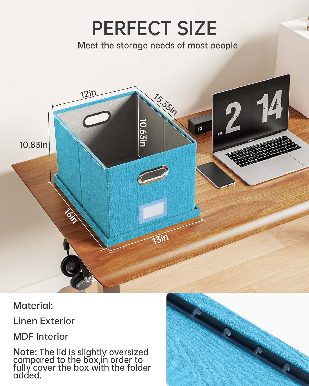 File Organizer / Hanging File Organizer / Calamine Blue+cobalt Green