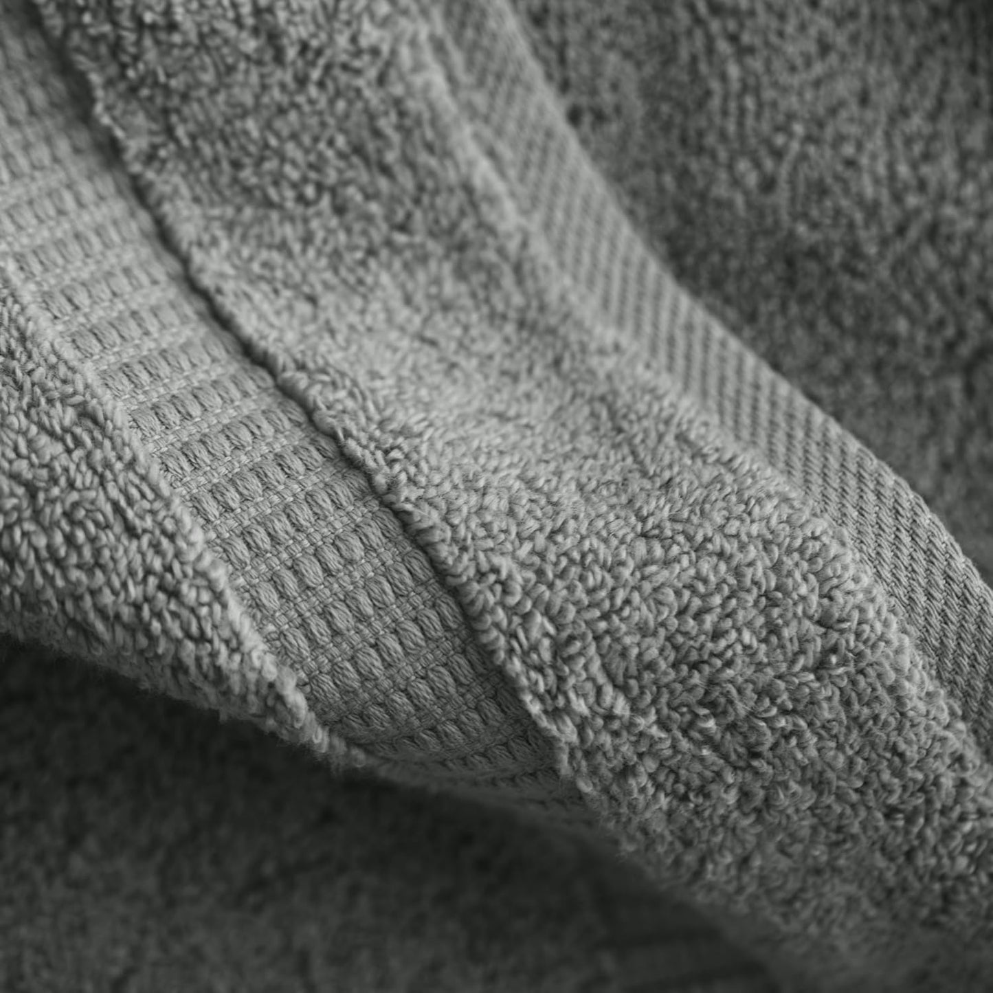 SALBAKOS 12-Piece 100% Turkish Cotton Washcloths and Face Towels, Gray | 13x13 in Standard Size Small Towel, Multi-use