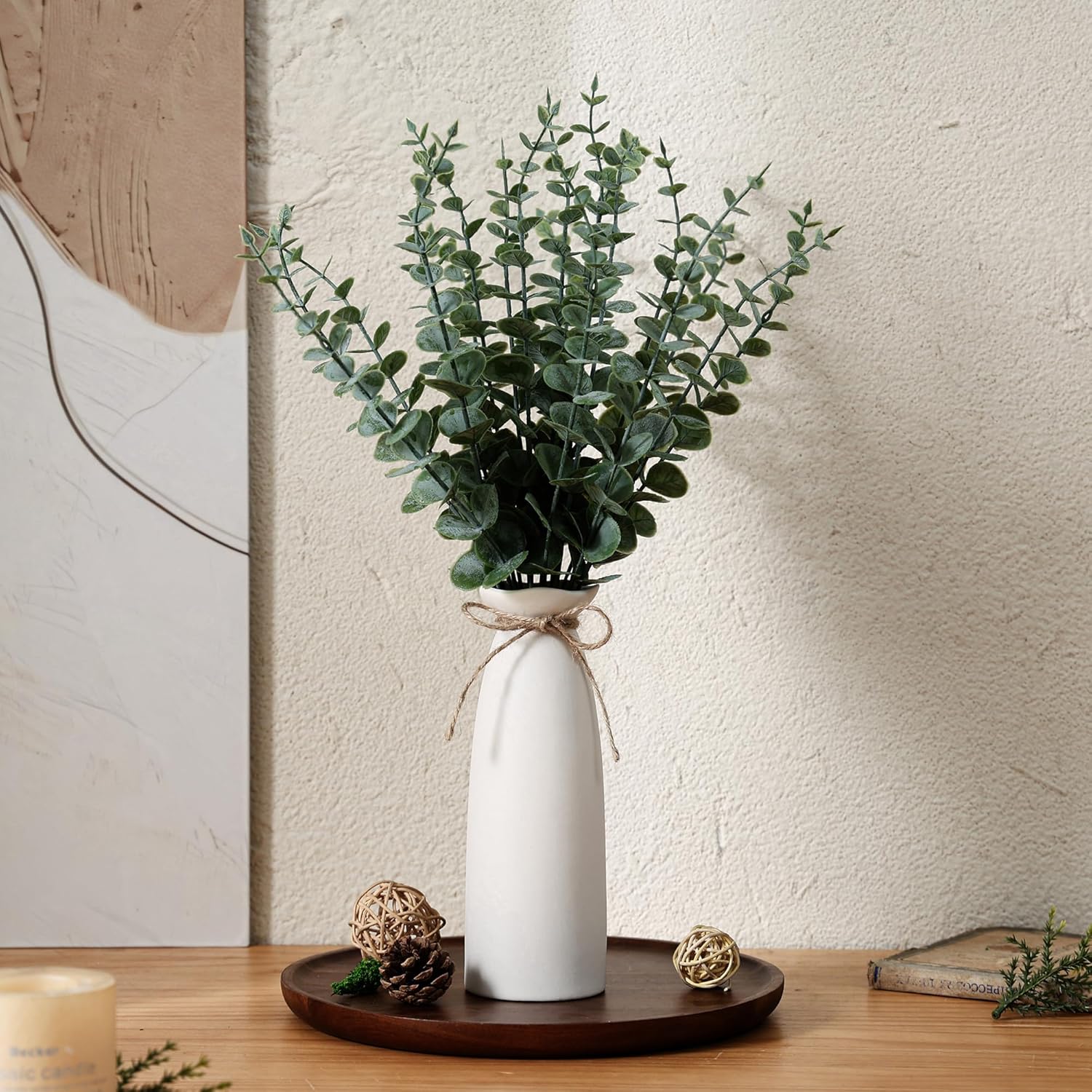 Boho Home Decor Plant / White / Set of 20