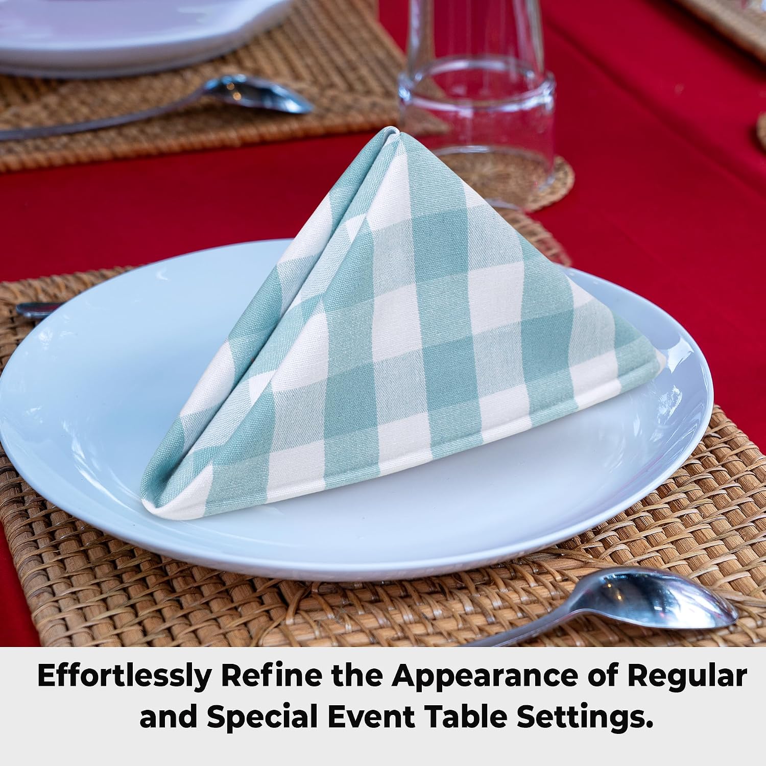 Urban Villa Cloth Napkins Cotton 20x20 (Set of 6) Aqua