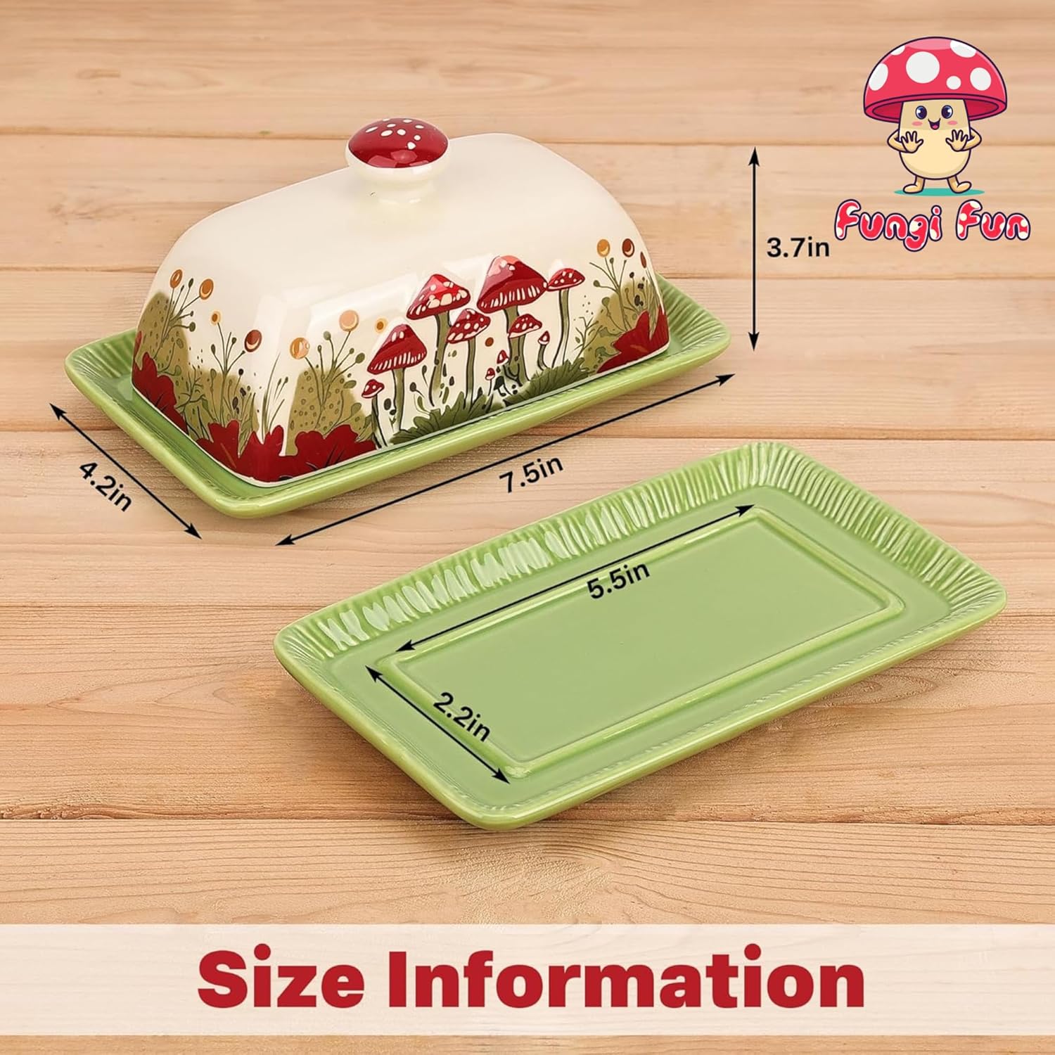 Vintage French Covered Tray / ['white', 'red', 'green'] / Standard