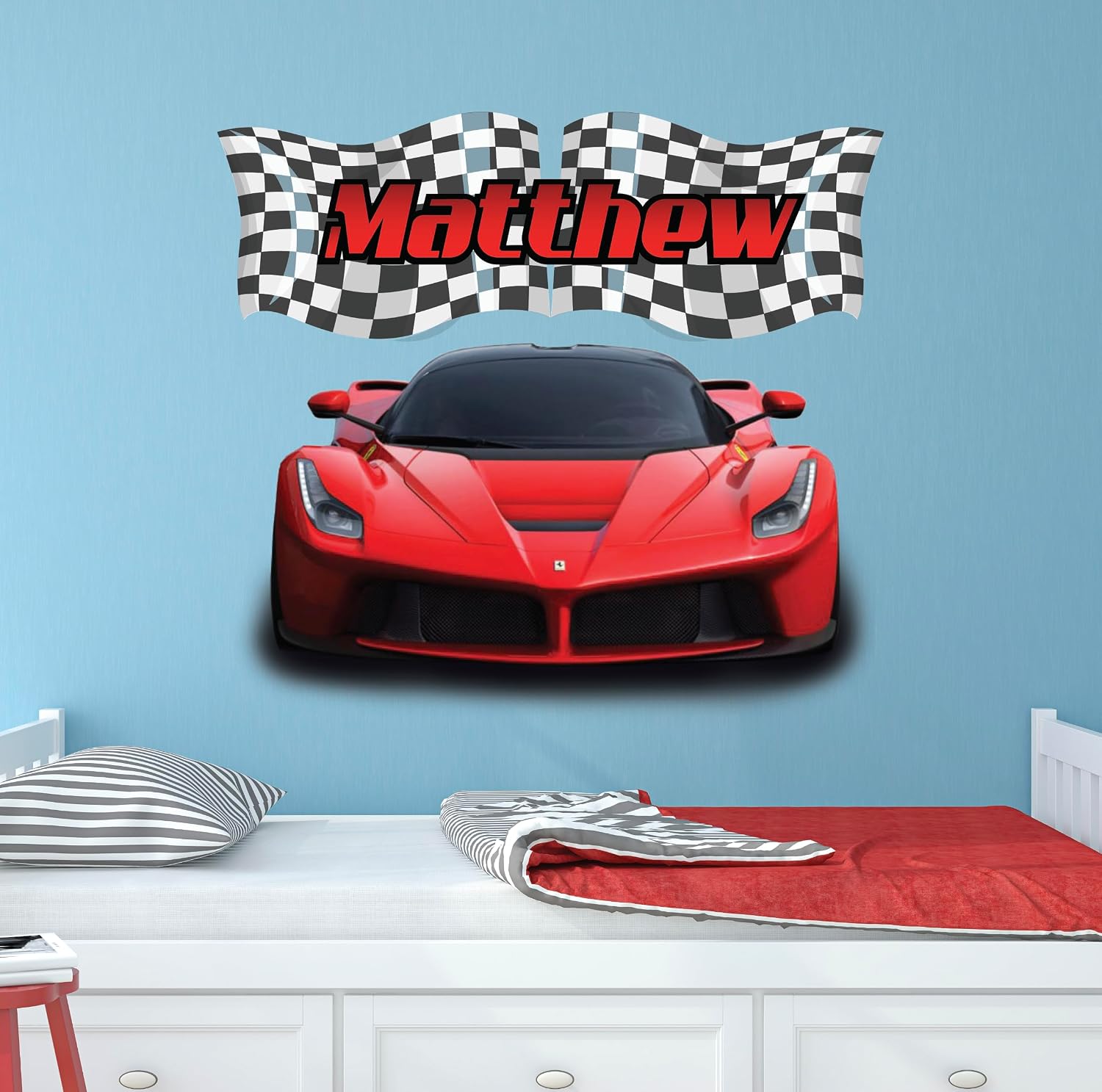 Race Car Name Wall Decals