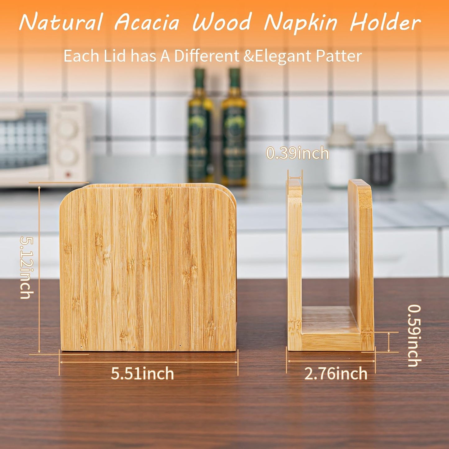 Napkin Holder / Bamboo Upright Napkin Holders / Bamboox2 / Set of 2
